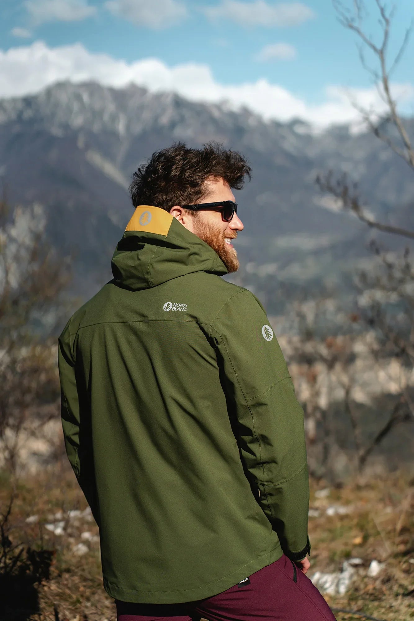 Outdoor jacket men's - COMPASS khaki-5