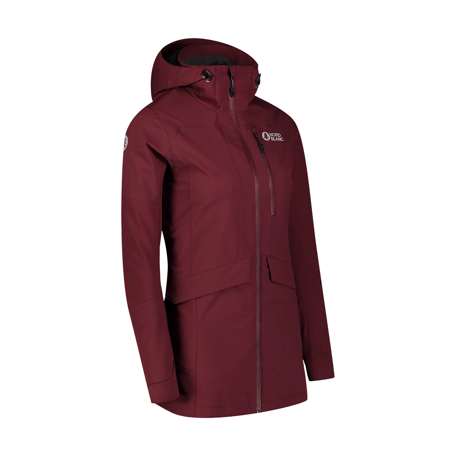 Wasserdichte Outdoor- Jacke Damen - WITCHING weinrot-2