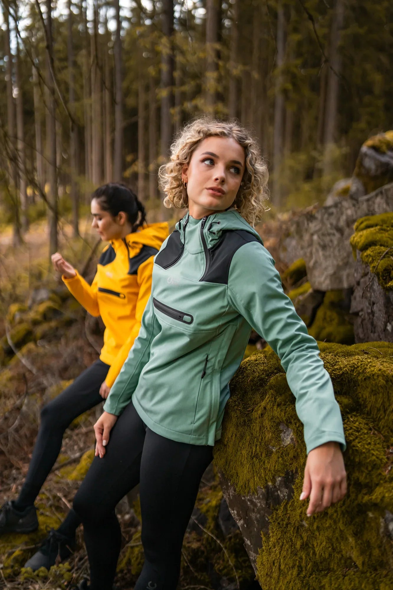 Waterproof light softshell anorak women's - KANGAROO green-3