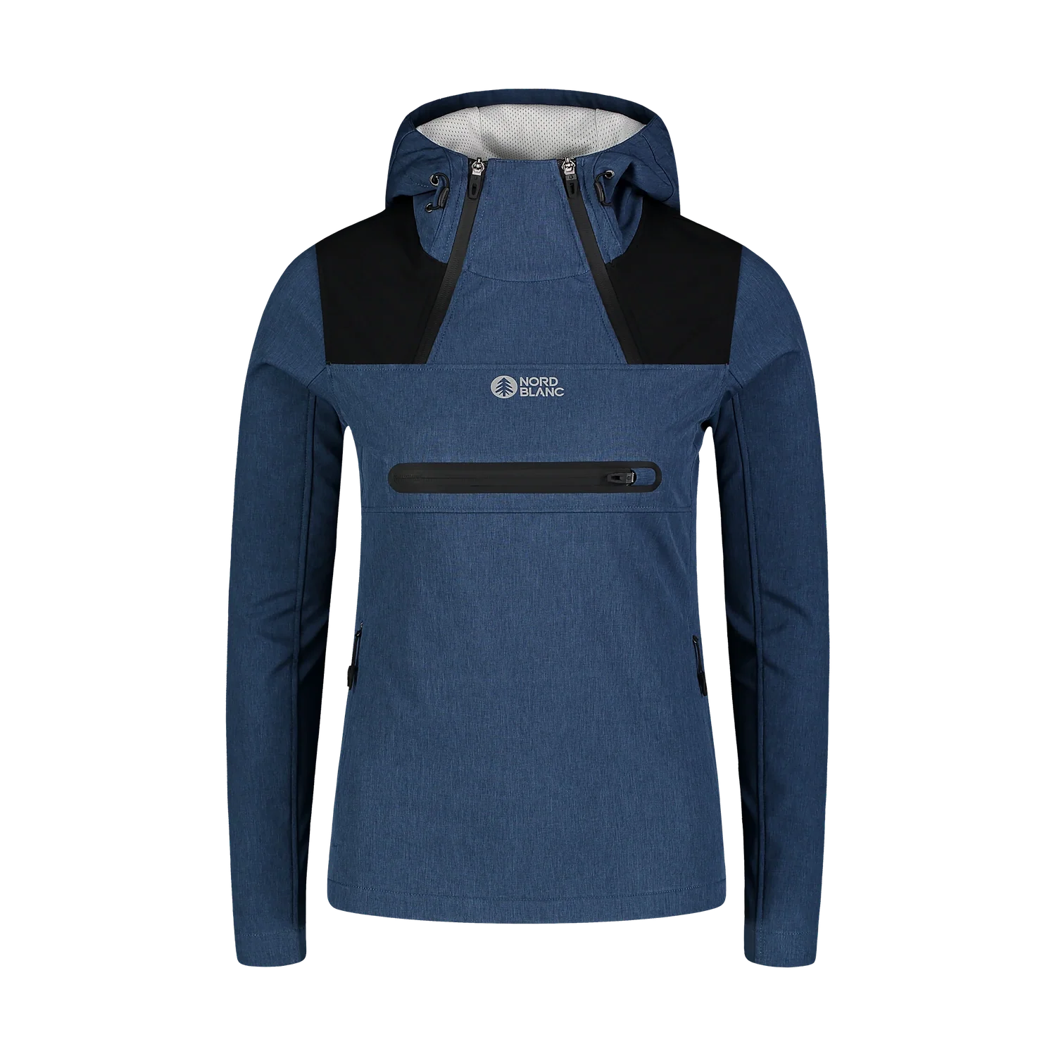 Nepromokavý lehký softshellový anorak dámský - KANGAROO modrý-1