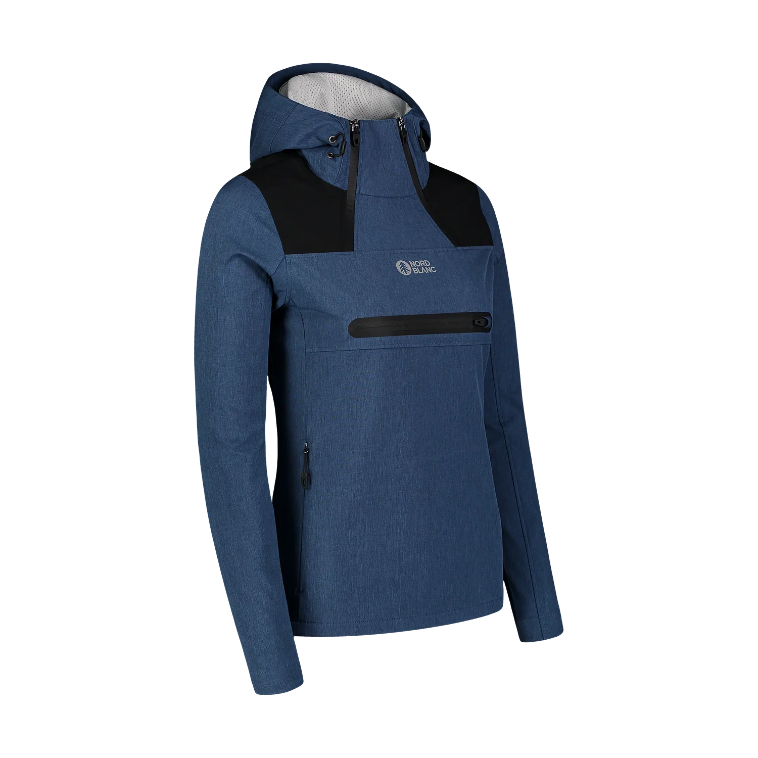 Nepromokavý lehký softshellový anorak dámský - KANGAROO modrý-2