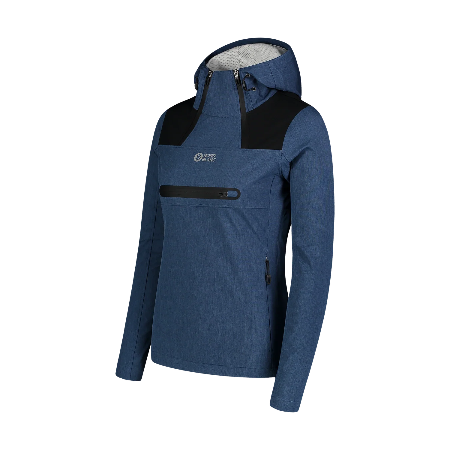 Nepromokavý lehký softshellový anorak dámský - KANGAROO modrý-6