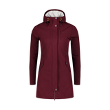 Light softshell parka women's - FITTED wine red