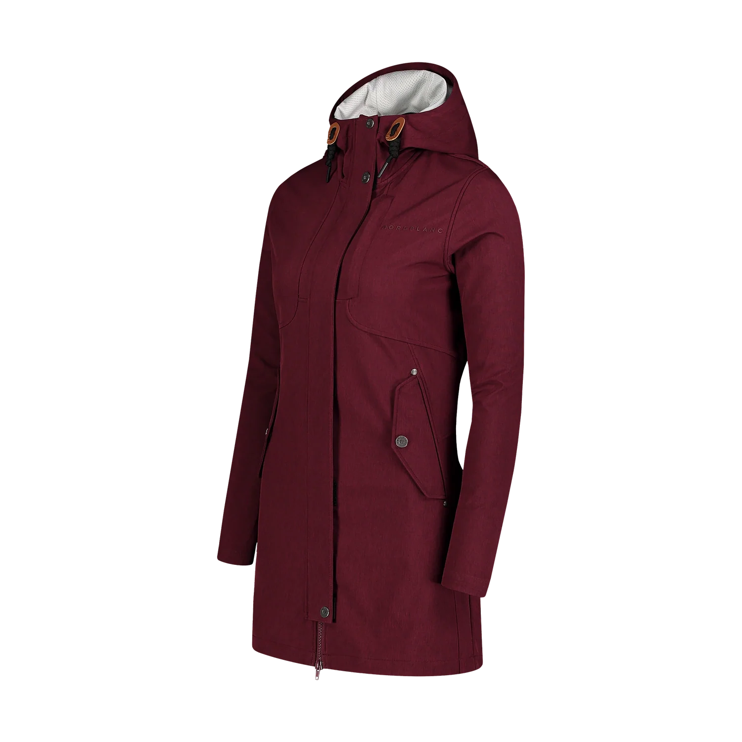 Light softshell parka women's - FITTED wine red-3