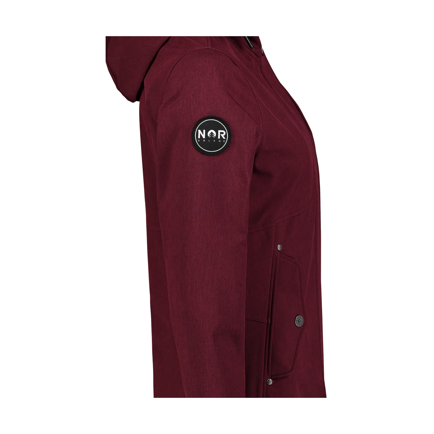 Light softshell parka women's - FITTED wine red-4