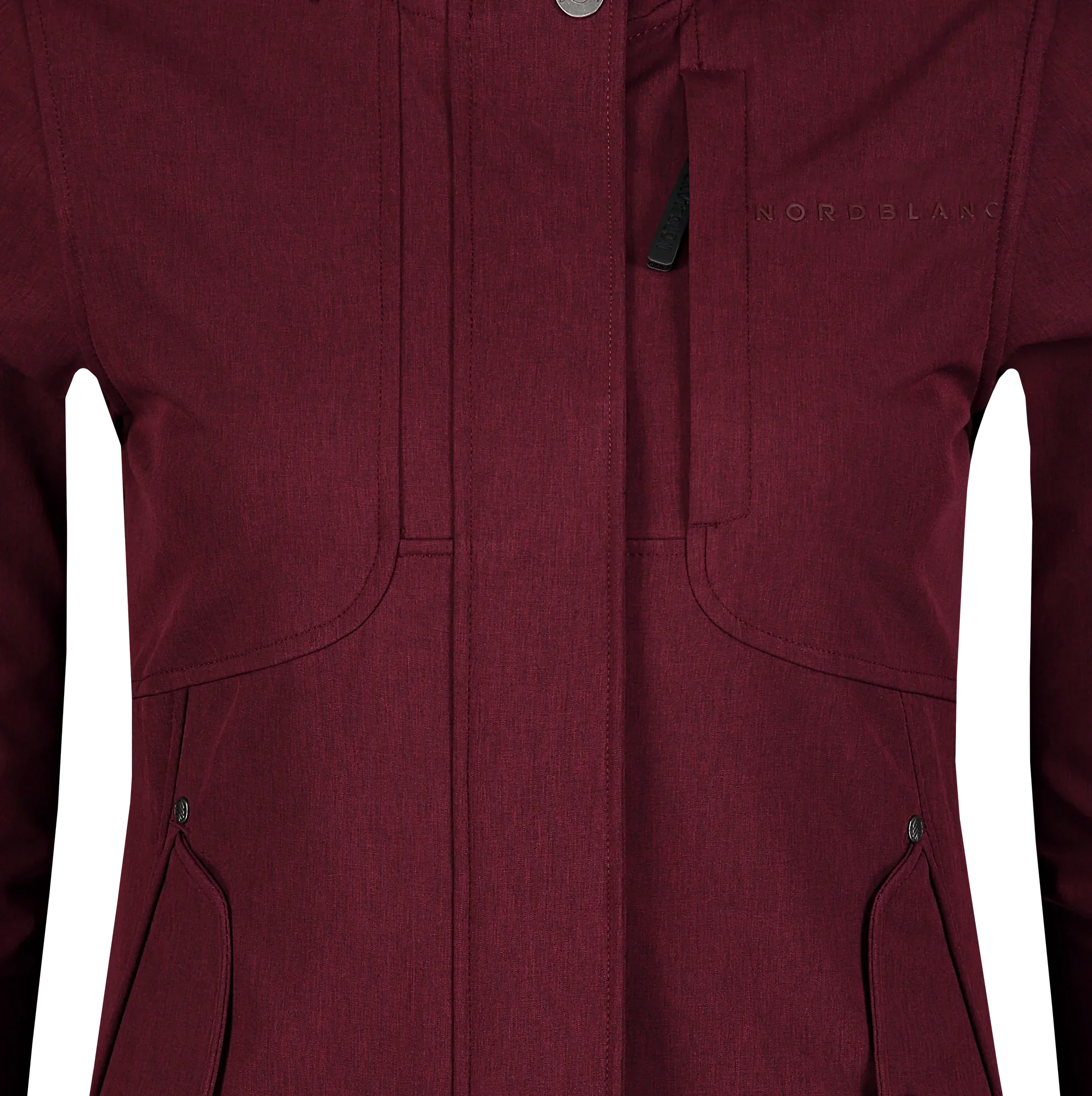 Light softshell parka women's - FITTED wine red-6