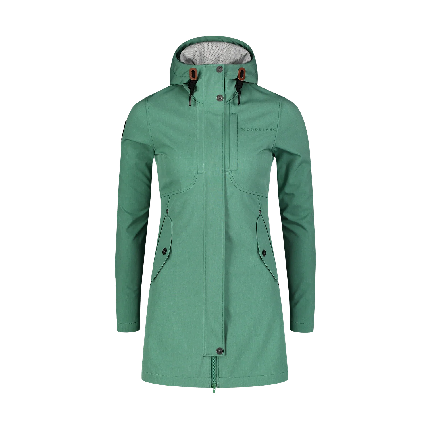 Light softshell parka women's - FITTED green-1