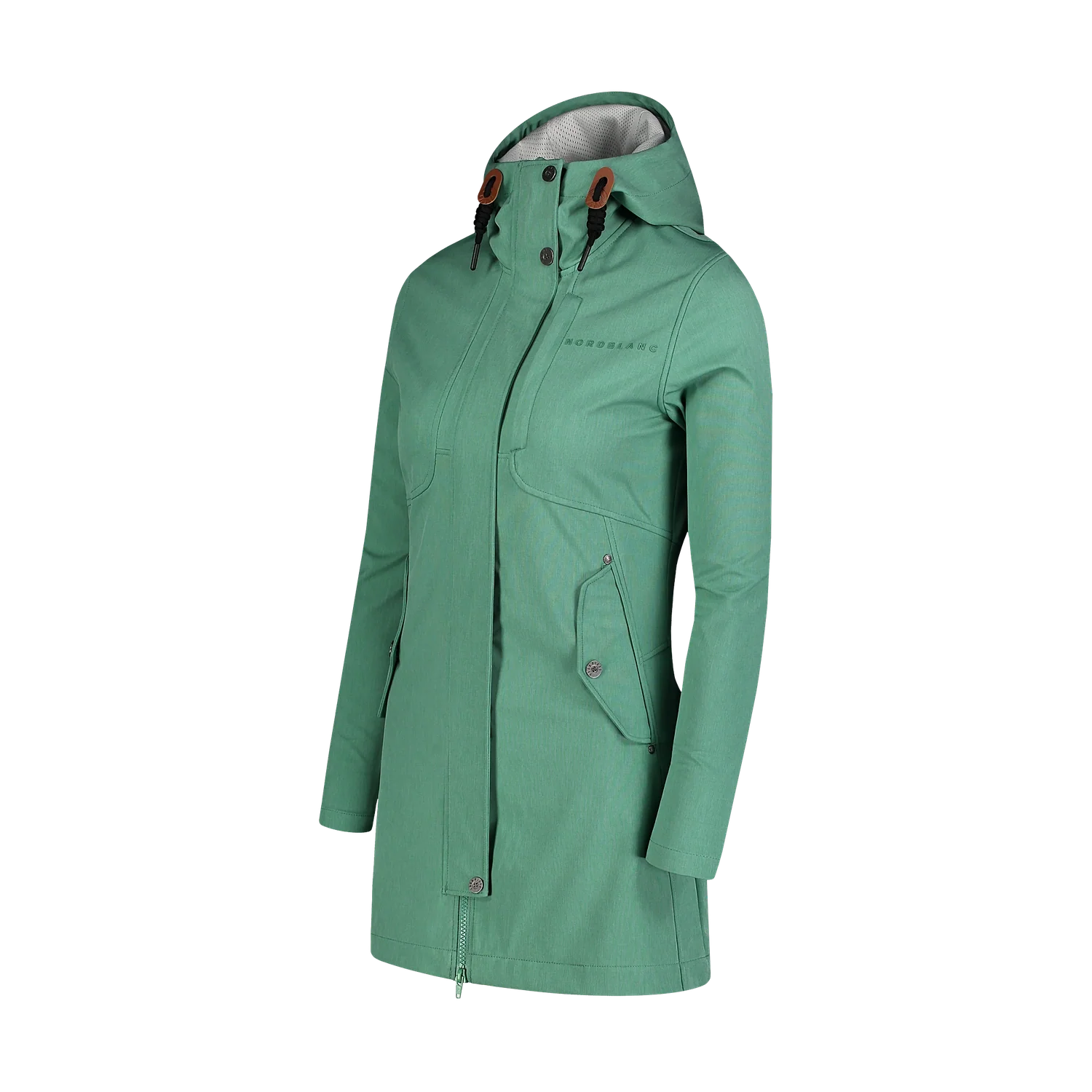 Light softshell parka women's - FITTED green-5