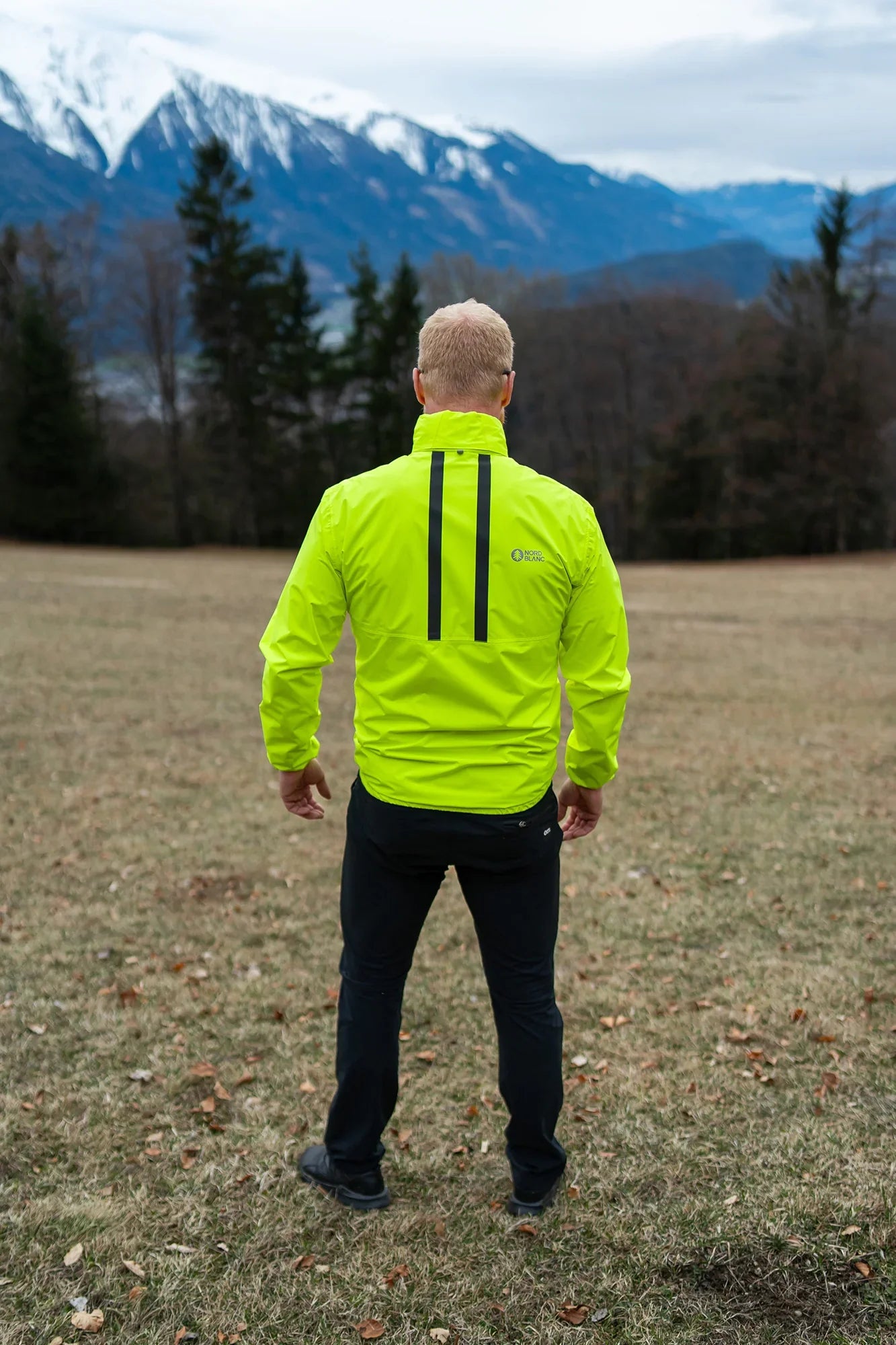 Waterproof sport jacket men's - SECURED yellow-5