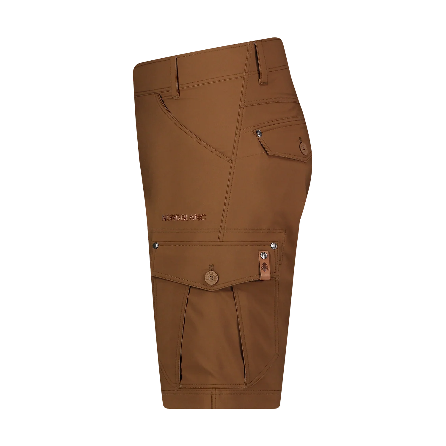 Kraťasy pánske - PATCHPOCKET hnedé-5