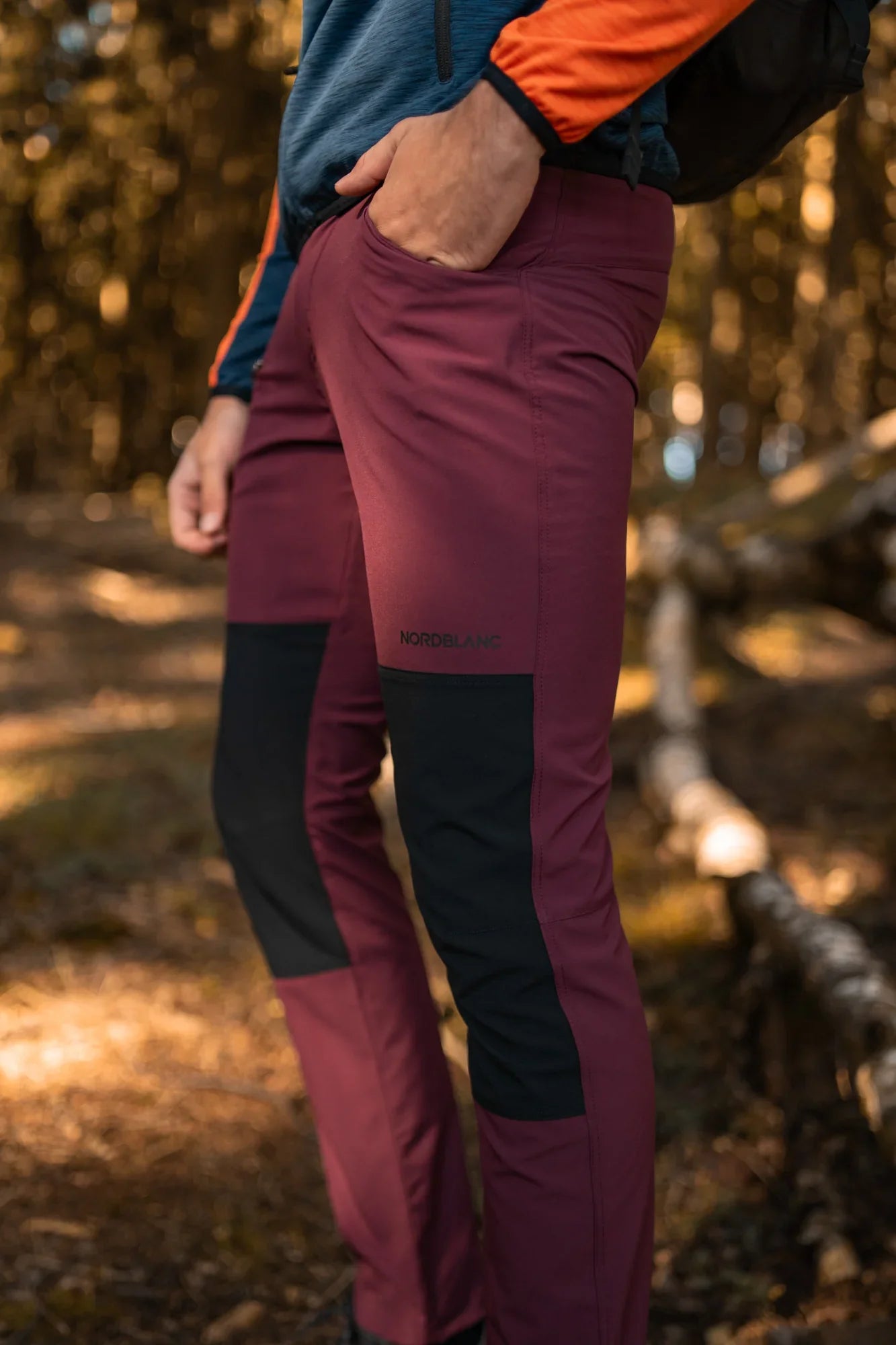 Outdoor pants men's - CLOUT wine red-4