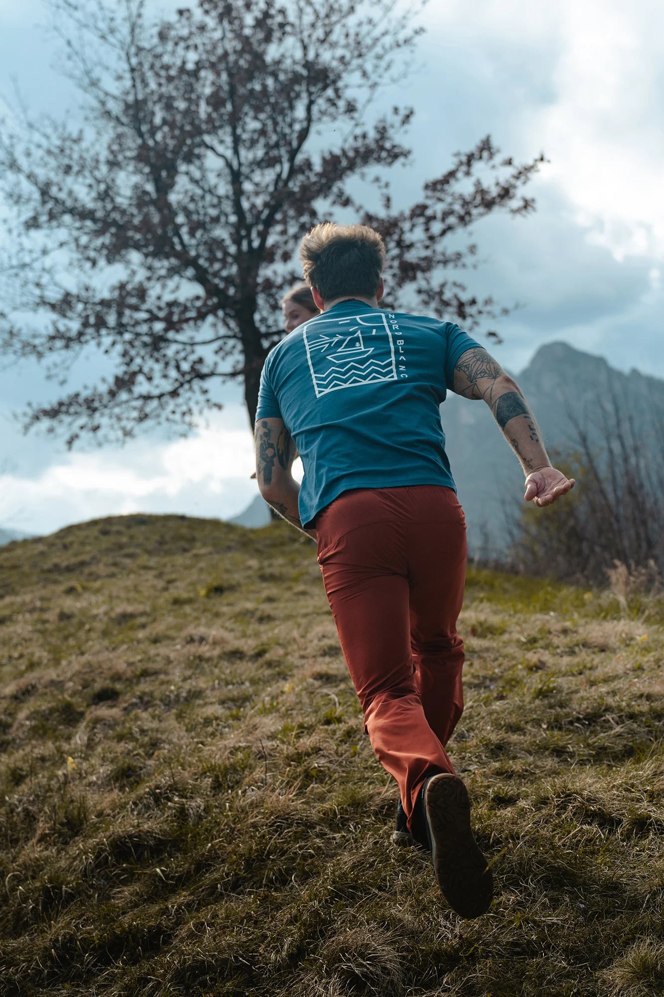 Lehké outdoorové kalhoty pánské - RUBBER hnědé-4