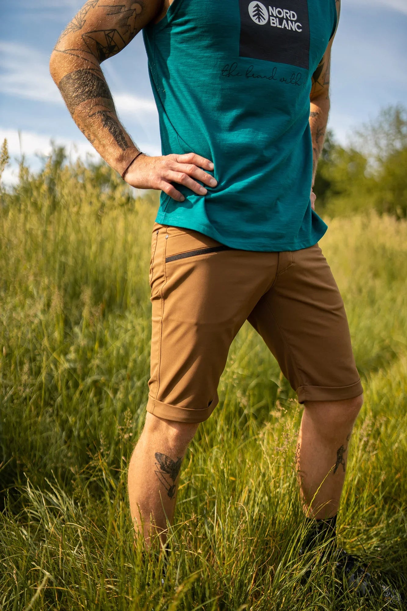 Shorts men's - PEAKS brown-5