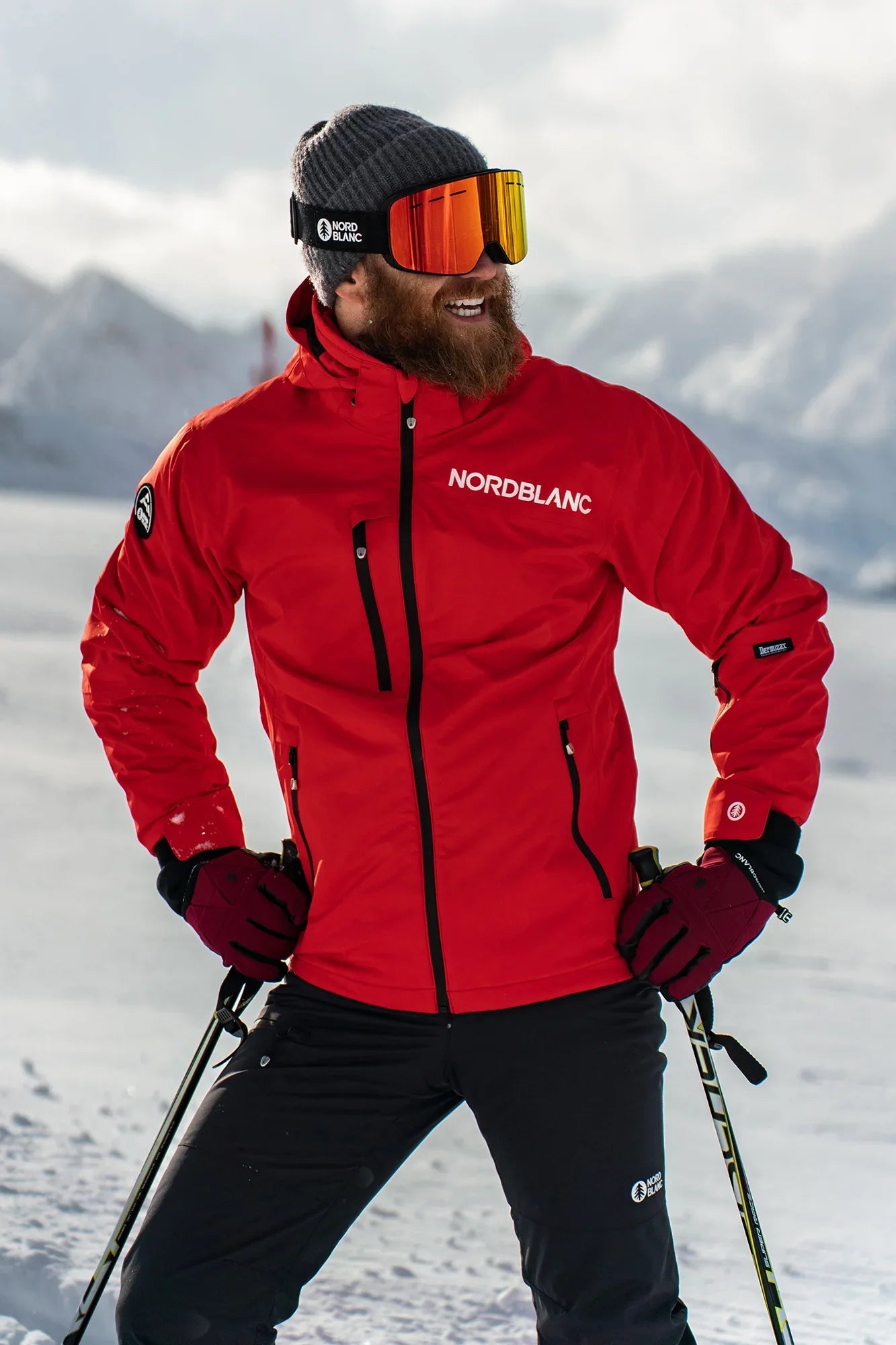 Skijacke Herren - ASCEND rot-2