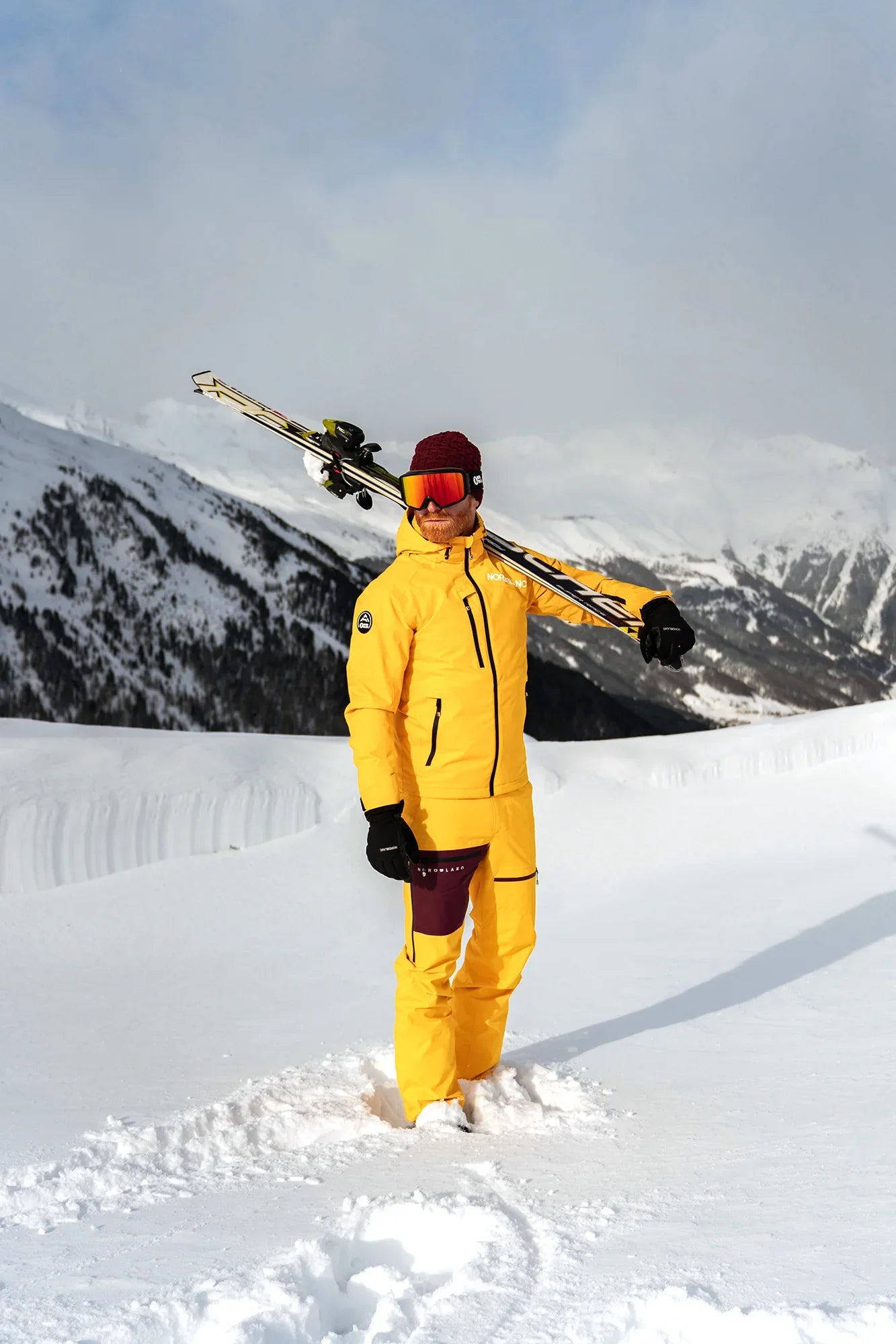 Skijacke Herren - ASCEND gelb-2