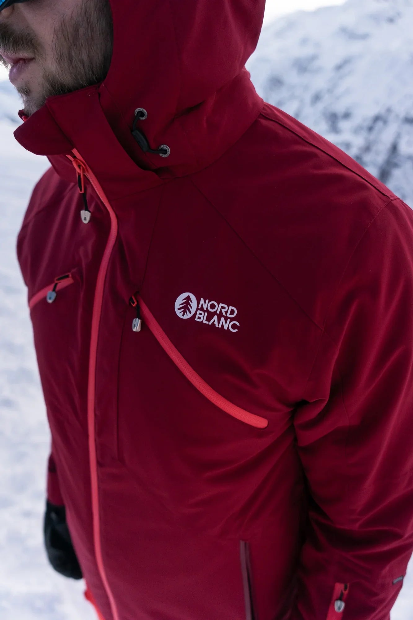 Ski jacket men's - NORM red-4
