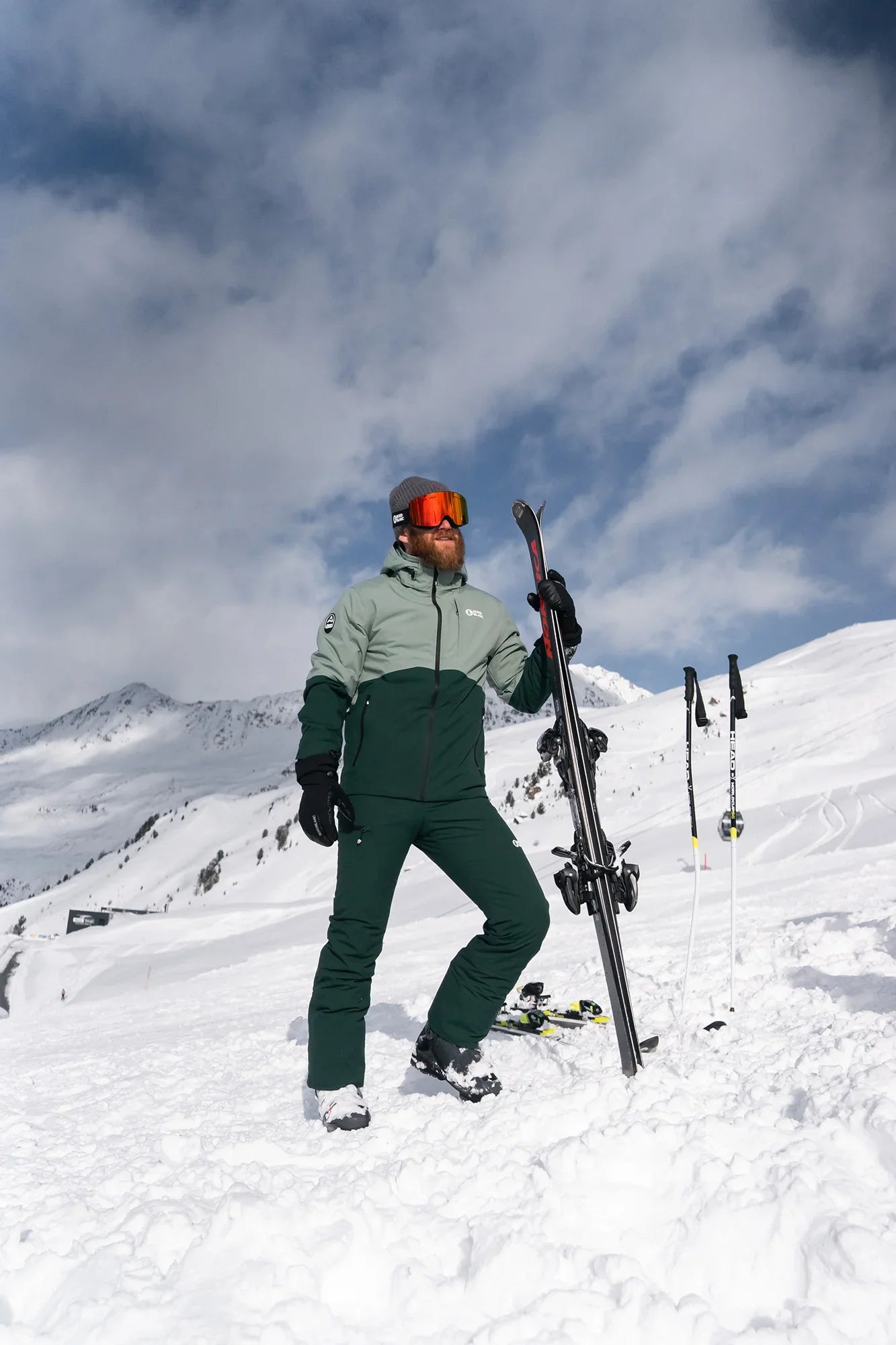 Ski jacket men's - START green-3