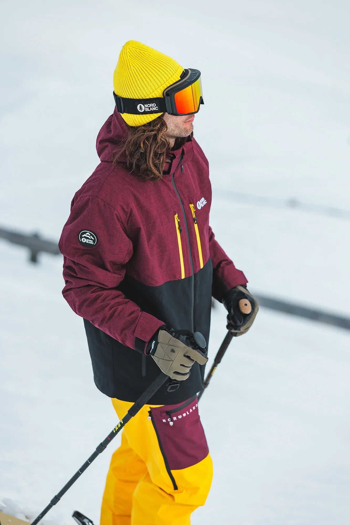 Ski jacket men's - OFFHAND wine red-5