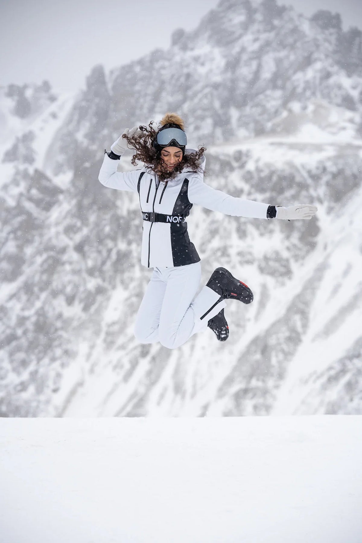 Softshell Skijacke Damen - APRES-SKI weiß-4