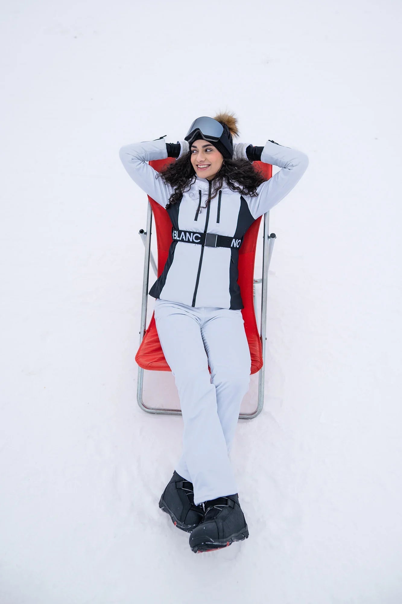 Softshell Skijacke Damen - APRES-SKI weiß-6