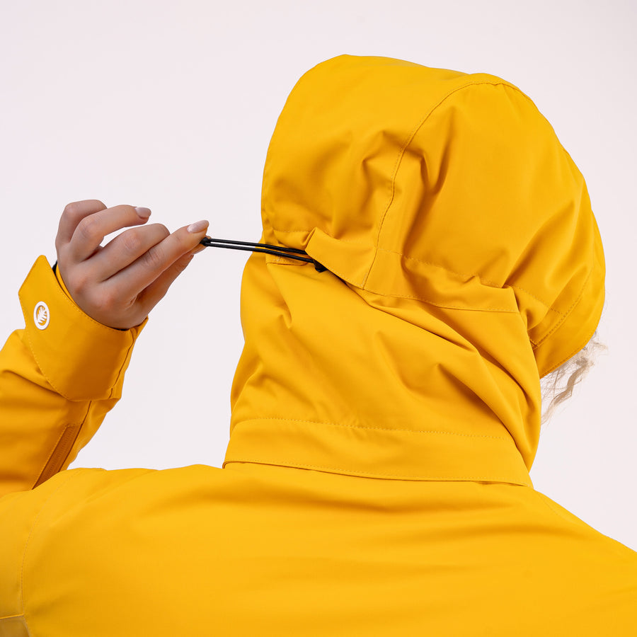 Adjustable hood drawcord
