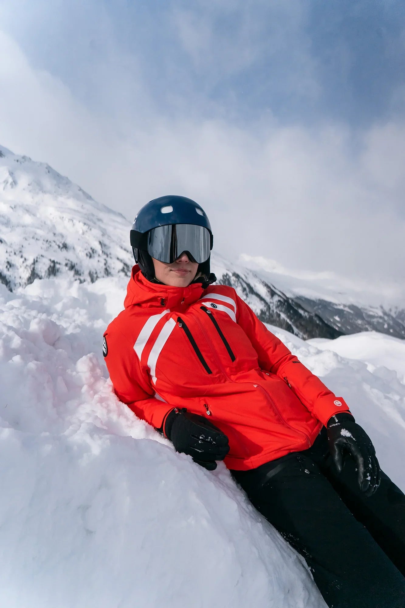 Ski jacket women's - CREVASSE orange-2