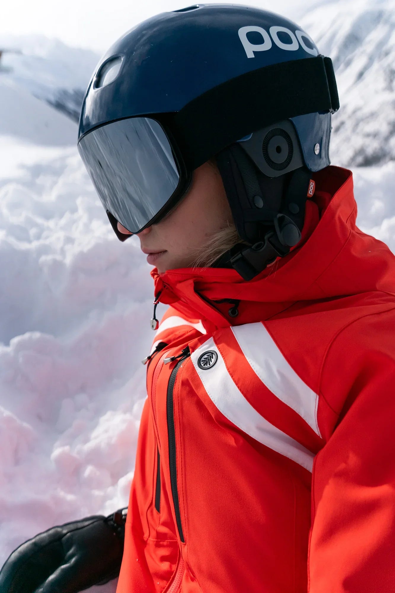 Ski jacket women's - CREVASSE orange-3
