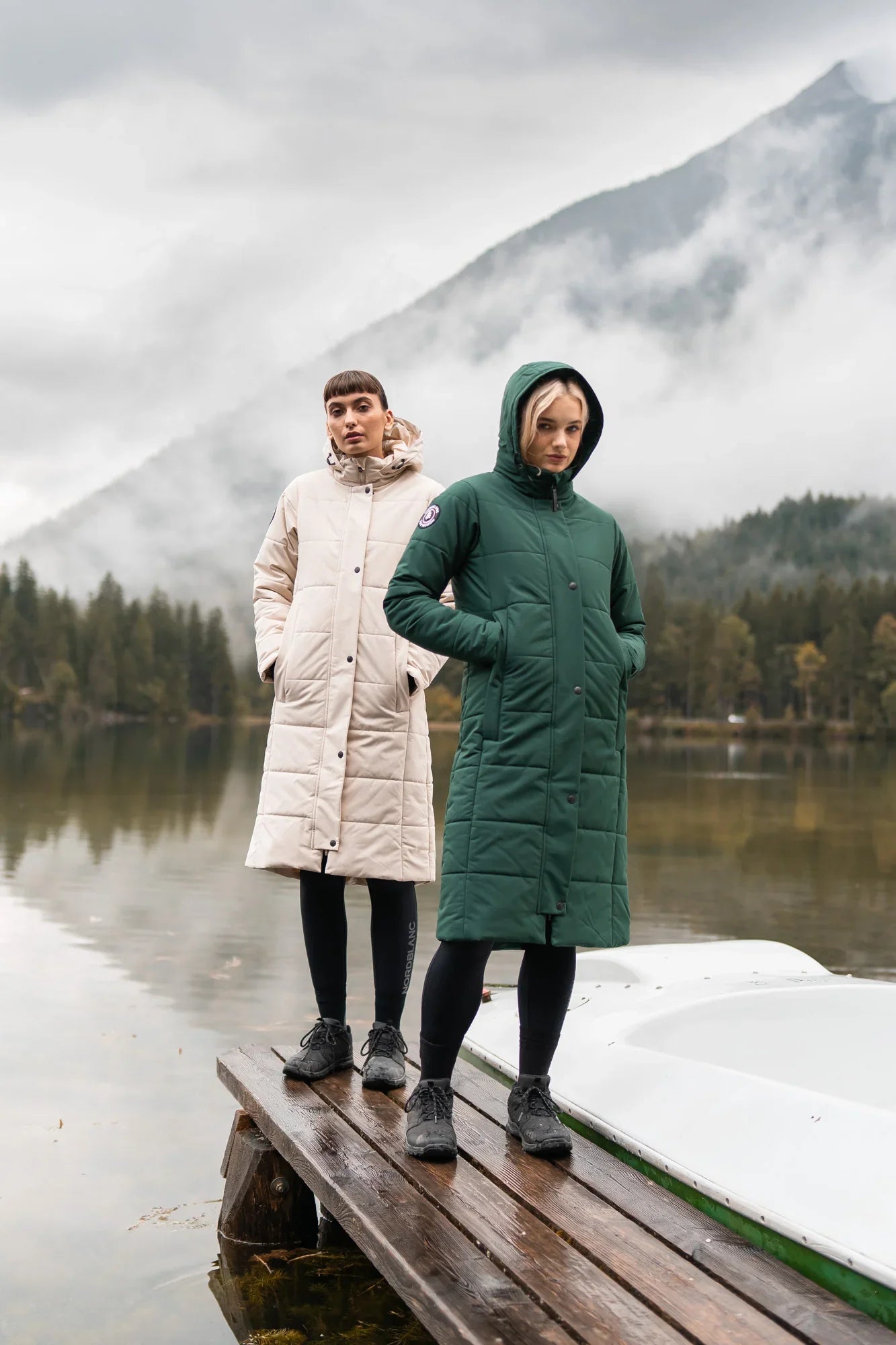 Waterproof winter parka women's - WARMING green-3