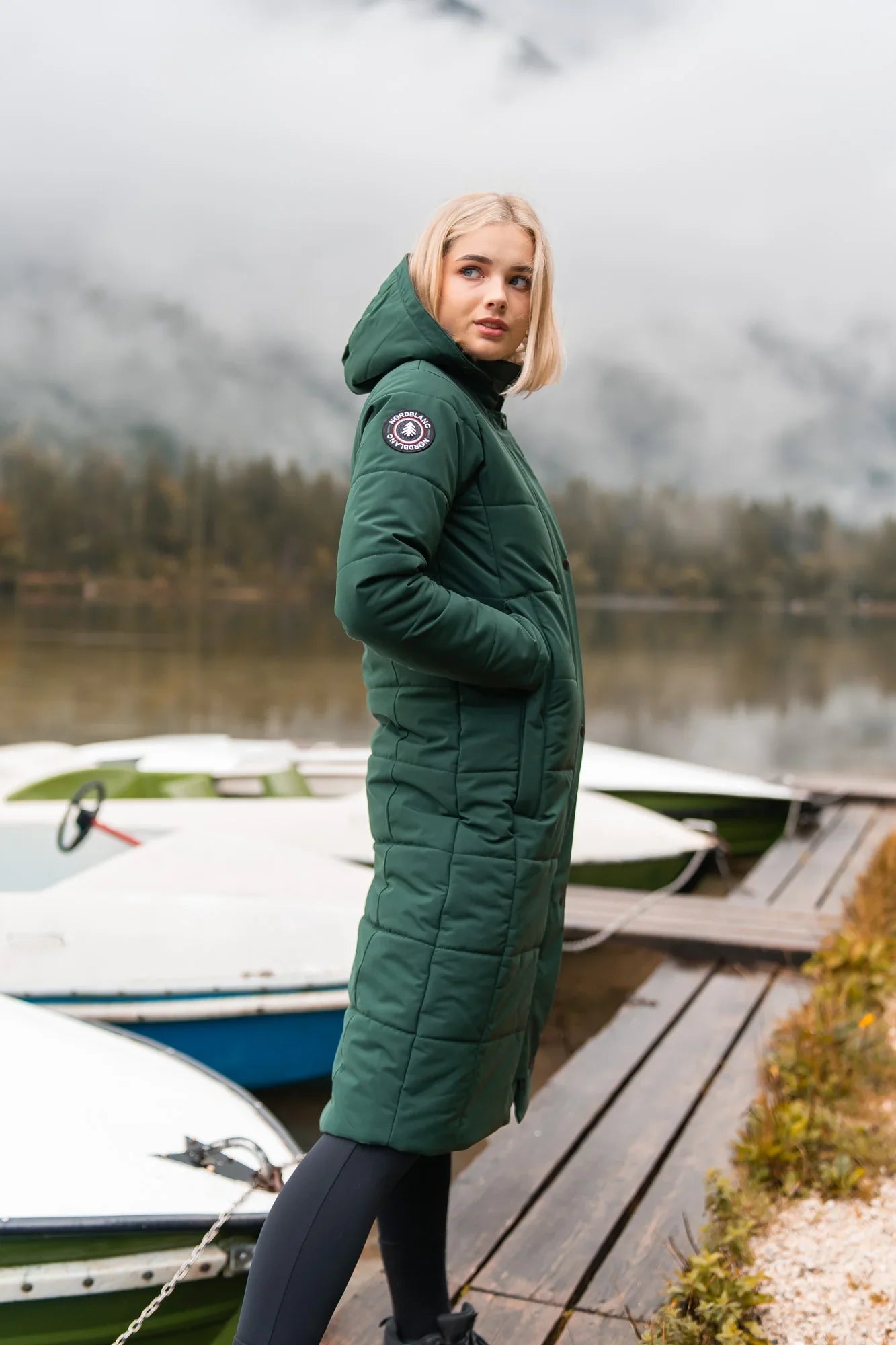 Waterproof winter parka women's - WARMING green-4