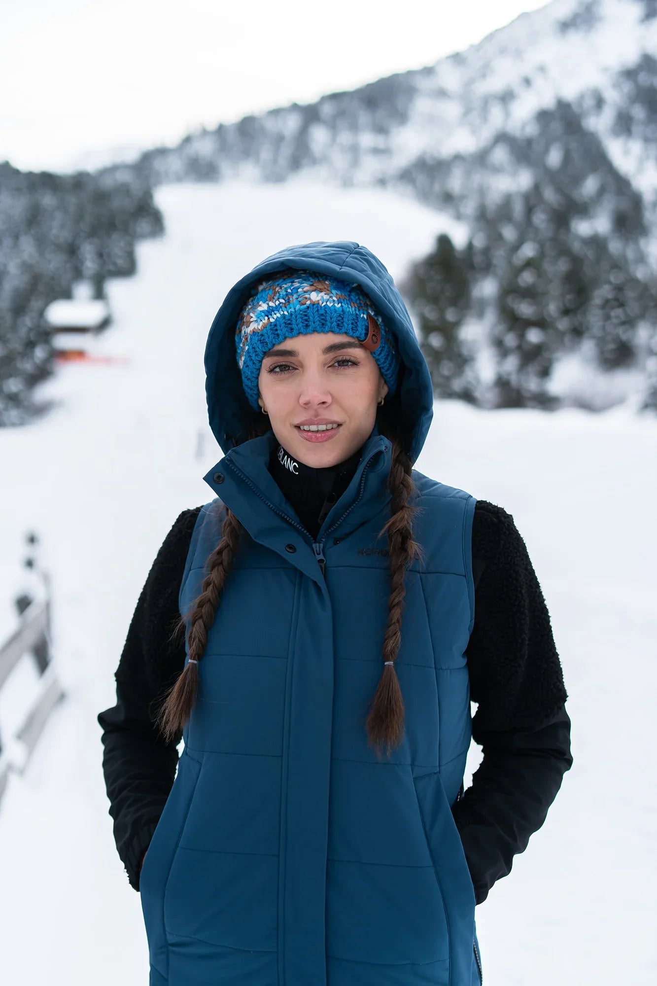 Winterweste Damen - CARING blau-3