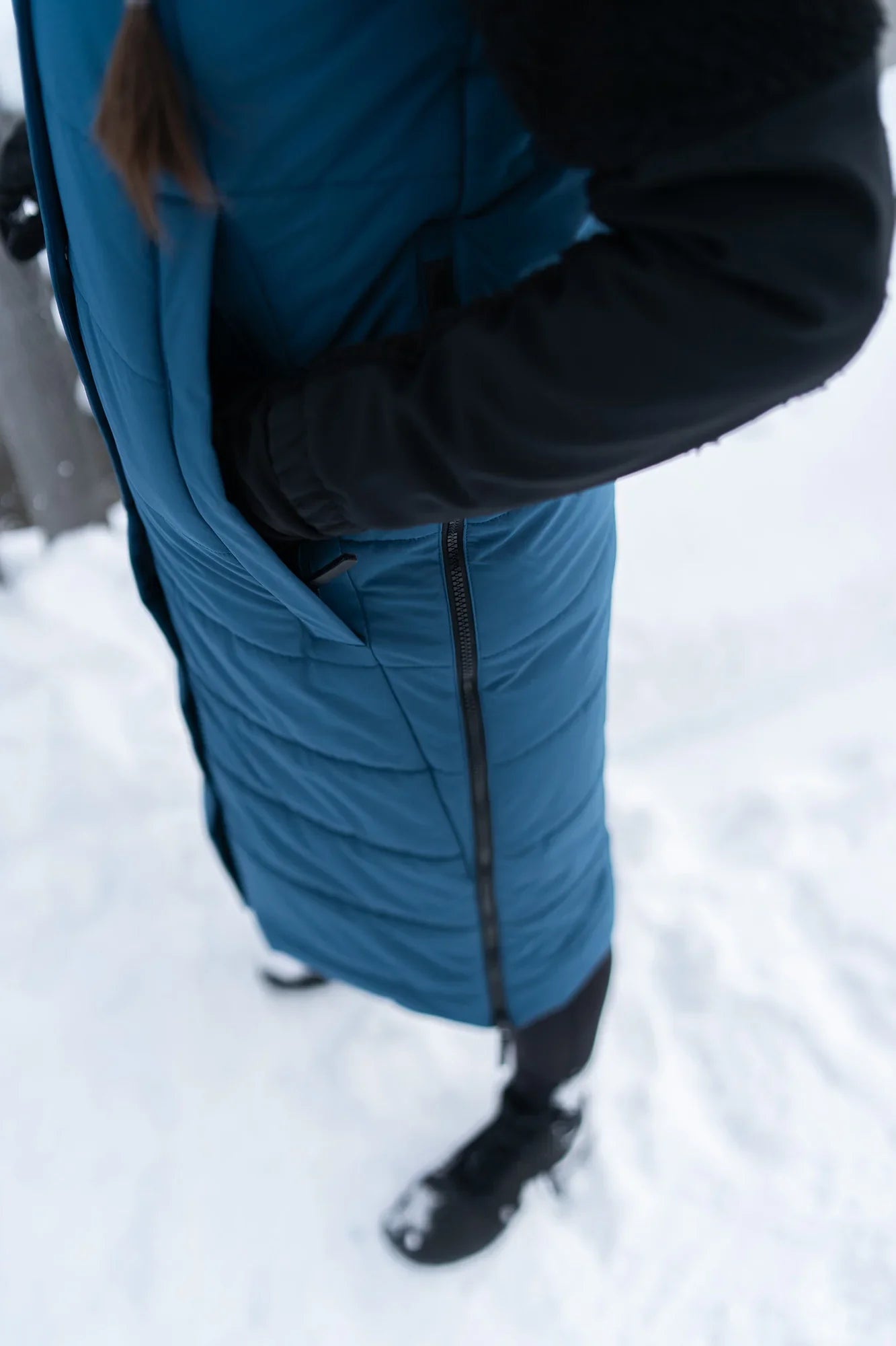 Winterweste Damen - CARING blau-5