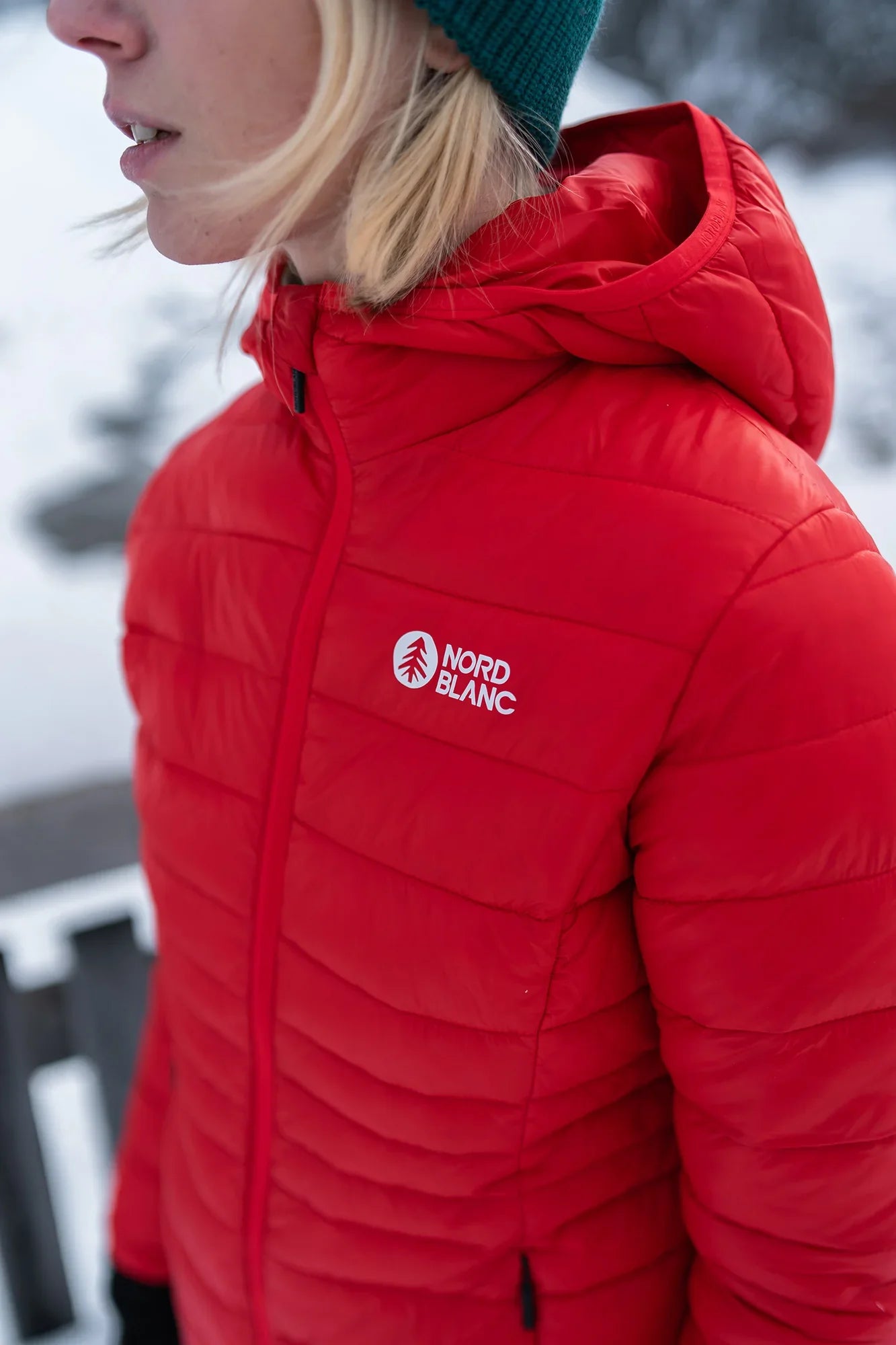 Quilted jacket women's - SPARKLE red-4