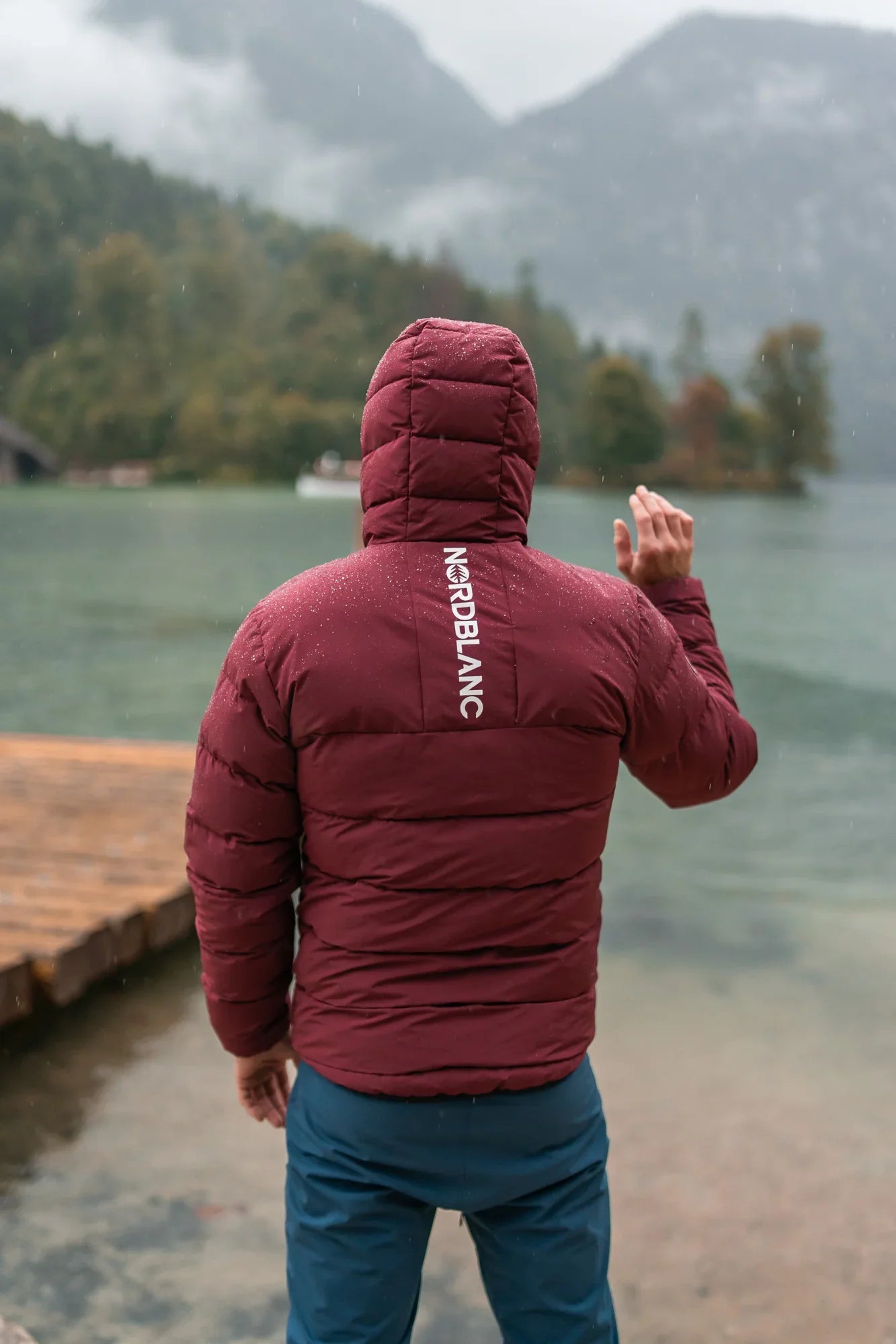 Waterproof winter jacket men's - DEFIANCE wine red-6