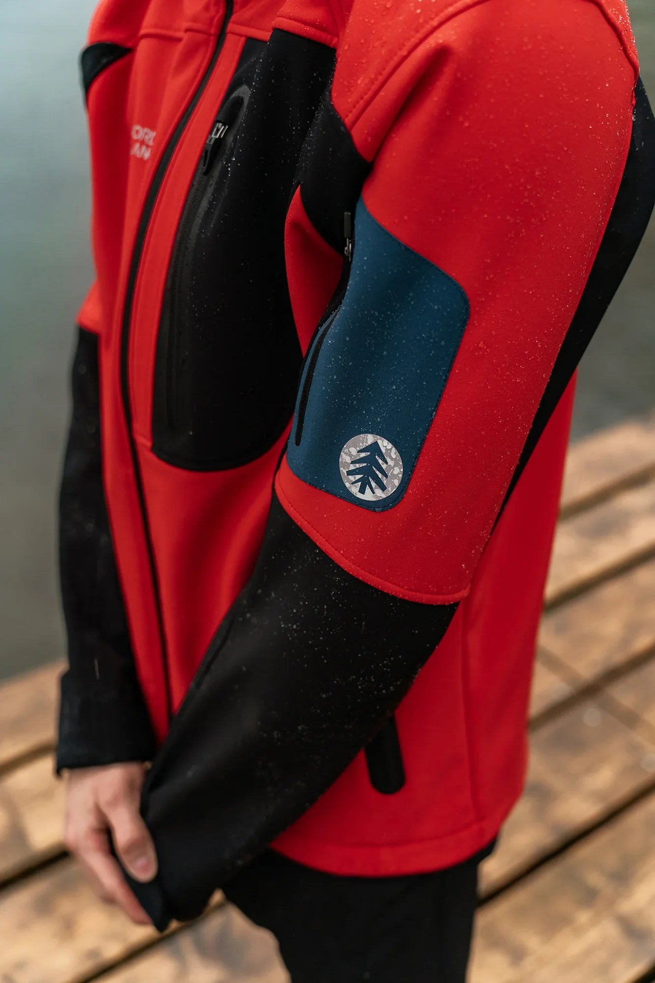 Wasserdichte Fleece Gefüttert Softshelljacke Herren - INTREPID rot-4