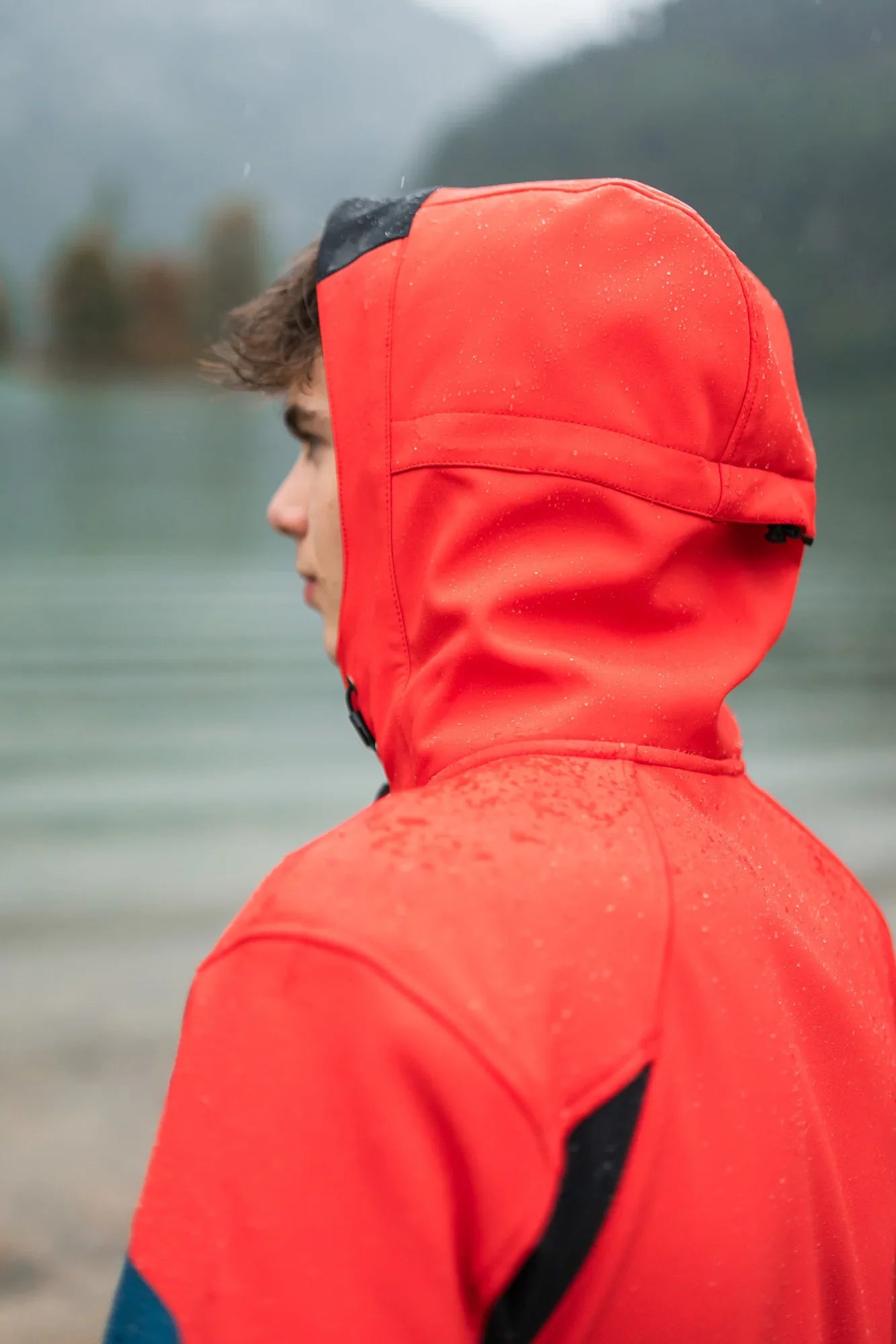 Wasserdichte Fleece Gefüttert Softshelljacke Herren - INTREPID rot-8