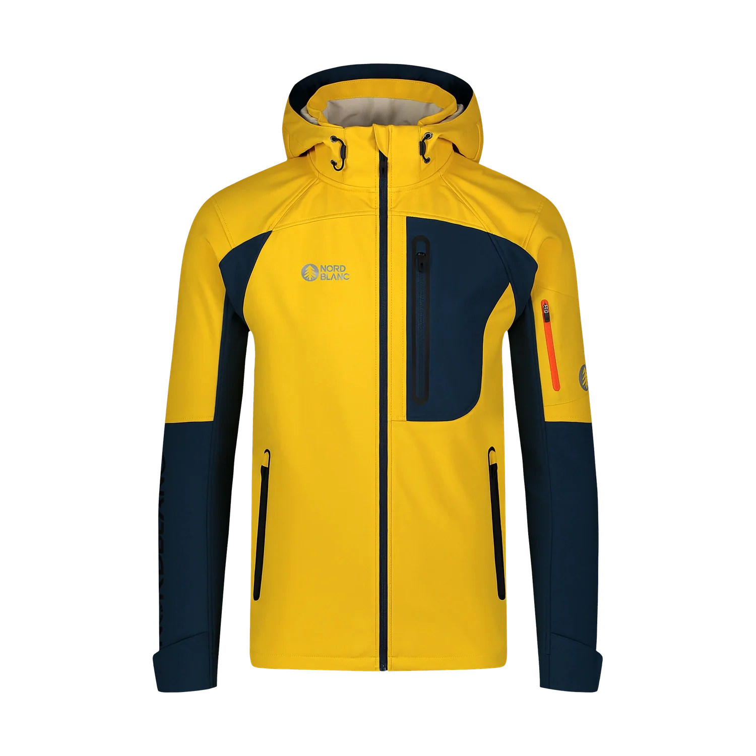 Waterproof softshell jacket with fleece men's - INTREPID yellow