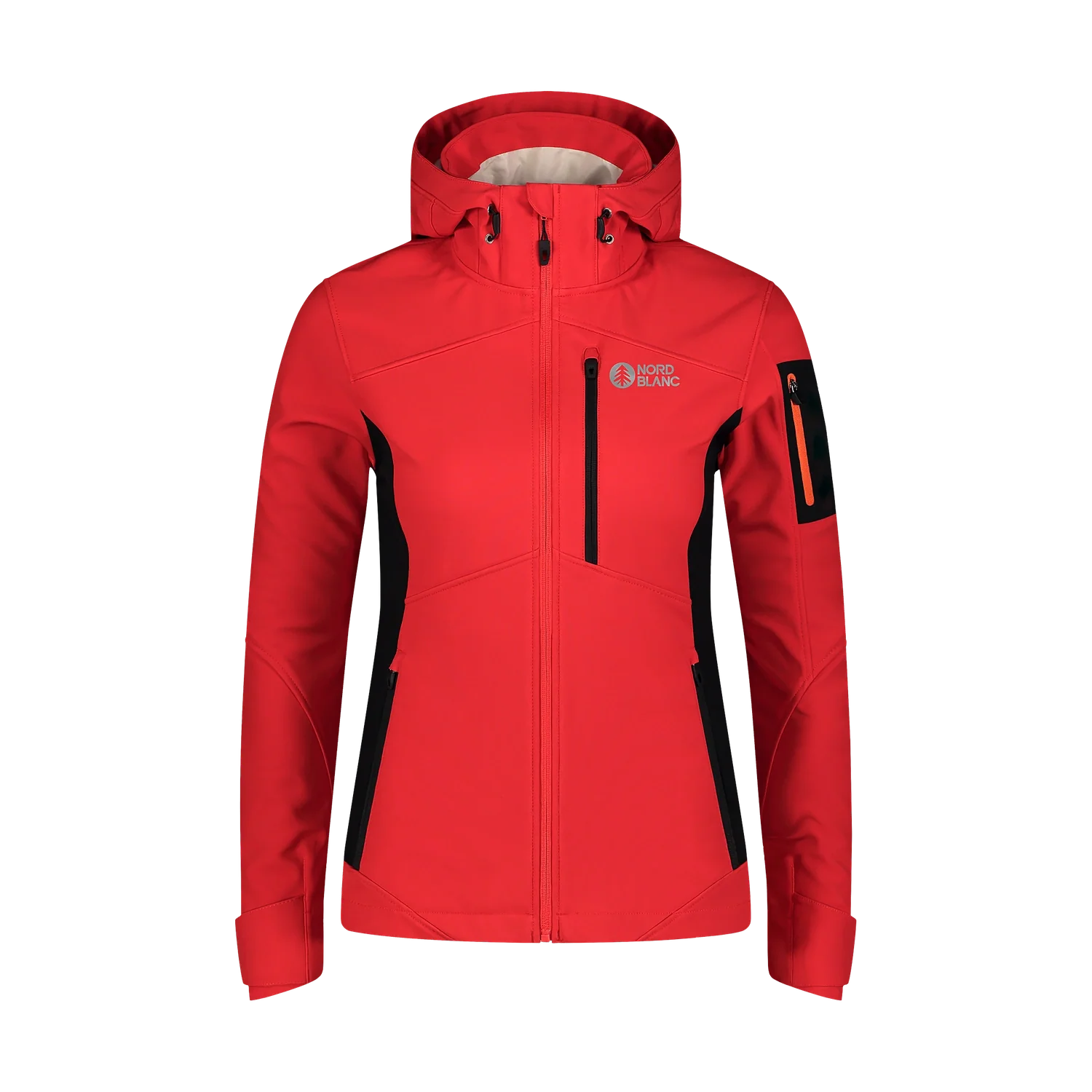 Jachetă impermeabilă softshell cu fleece pentru femei - BANG roșie-1