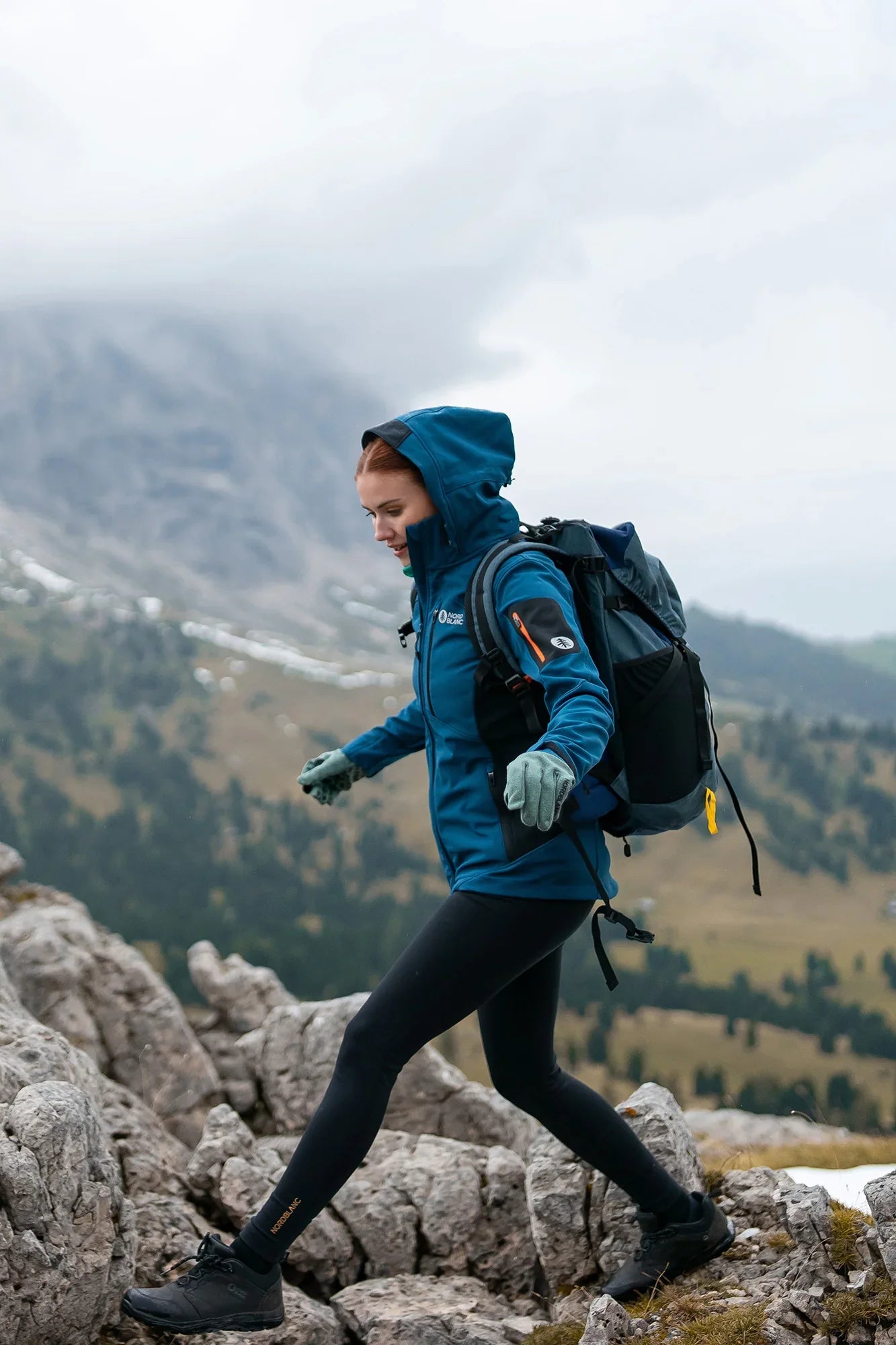Waterproof softshell jacket with fleece women's - BANG blue-2