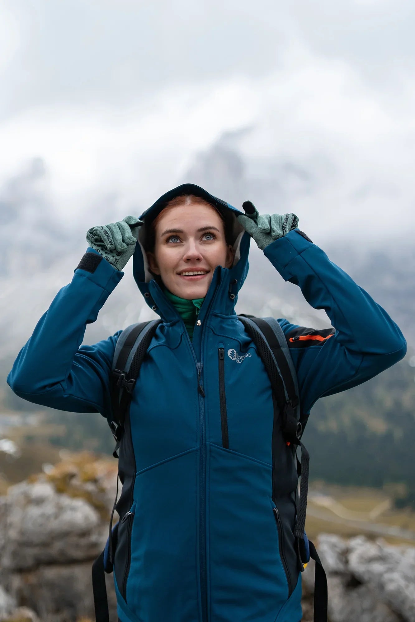 Waterproof softshell jacket with fleece women's - BANG blue-3