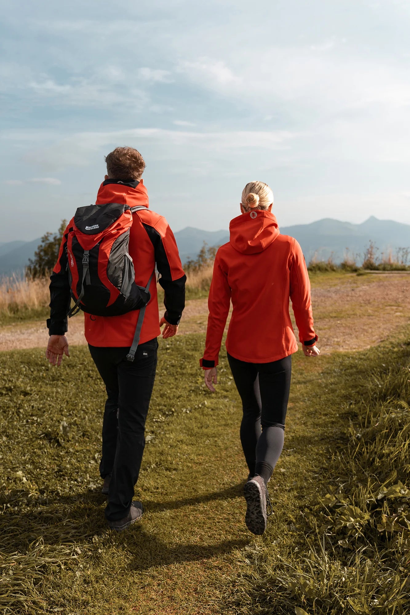 Waterproof softshell jacket with fleece women's - MAKALU red-3