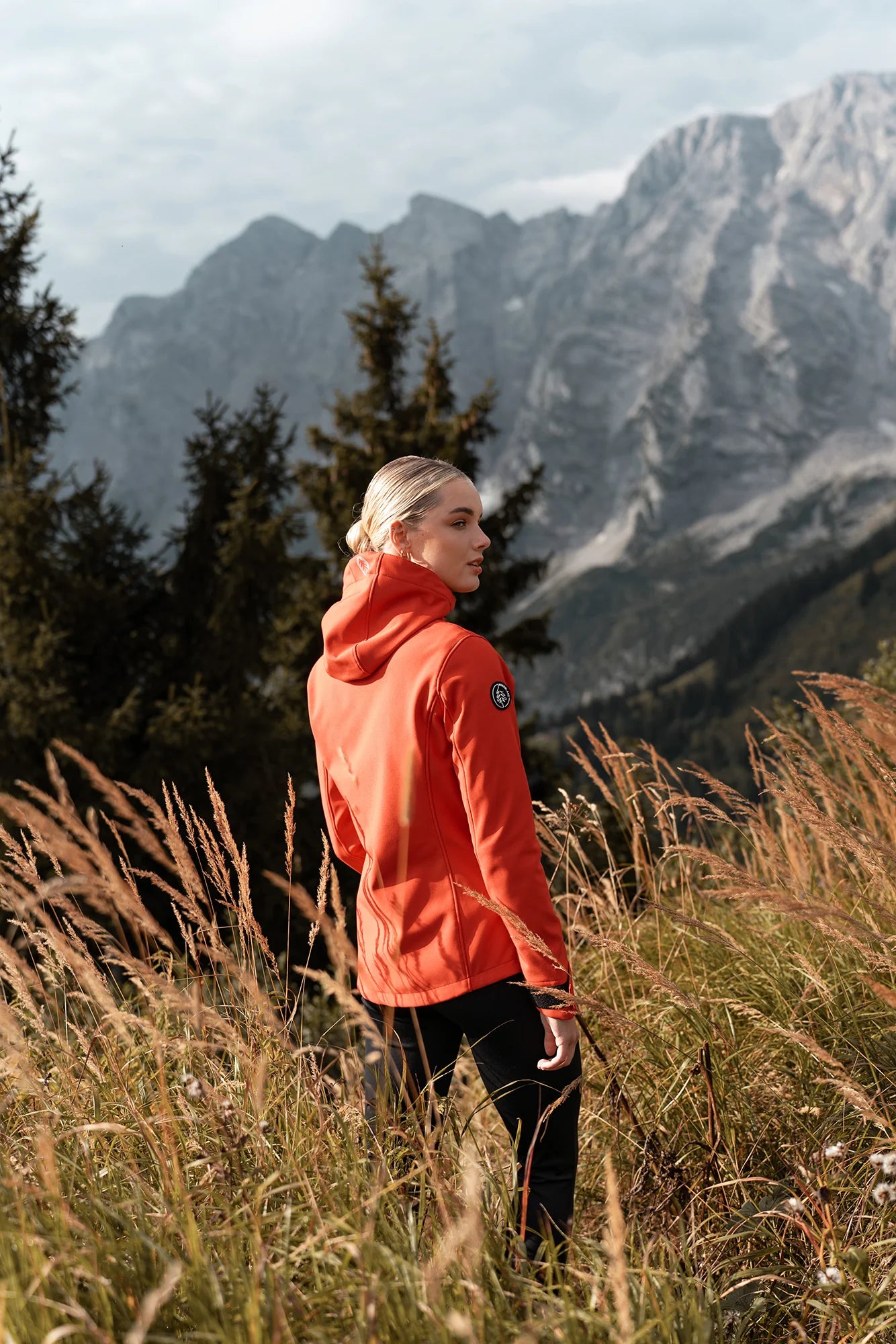 Waterproof softshell jacket with fleece women's - MAKALU red-4