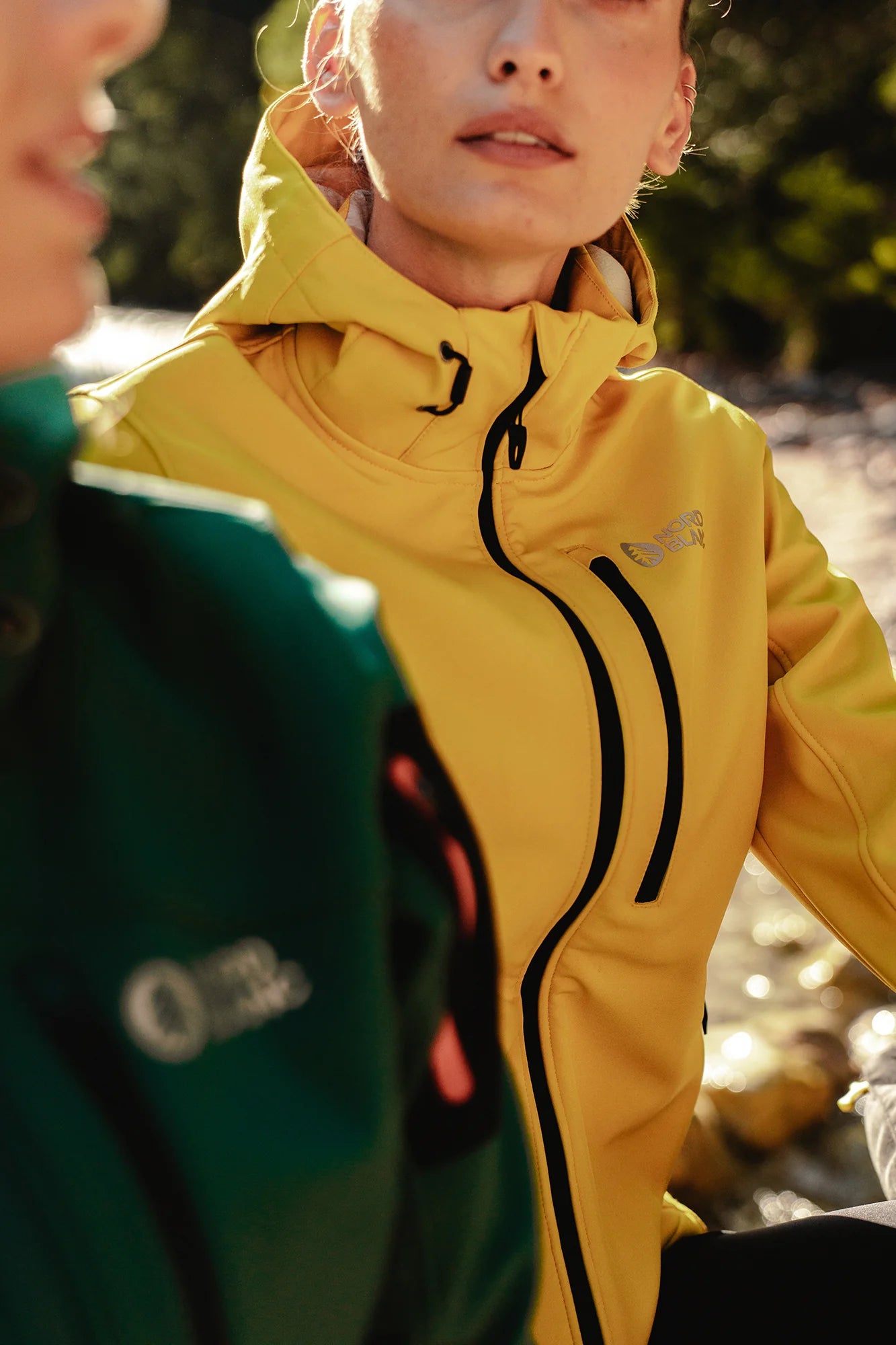 Waterproof softshell jacket with fleece women's - MAKALU yellow-3