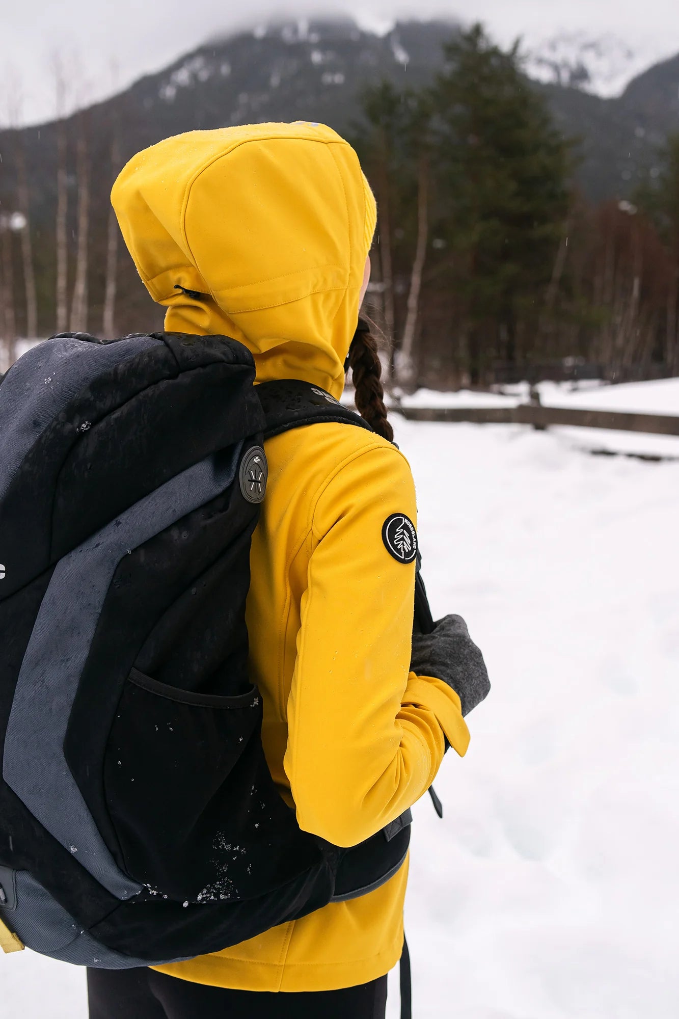 Waterproof softshell jacket with fleece women's - MAKALU yellow-5