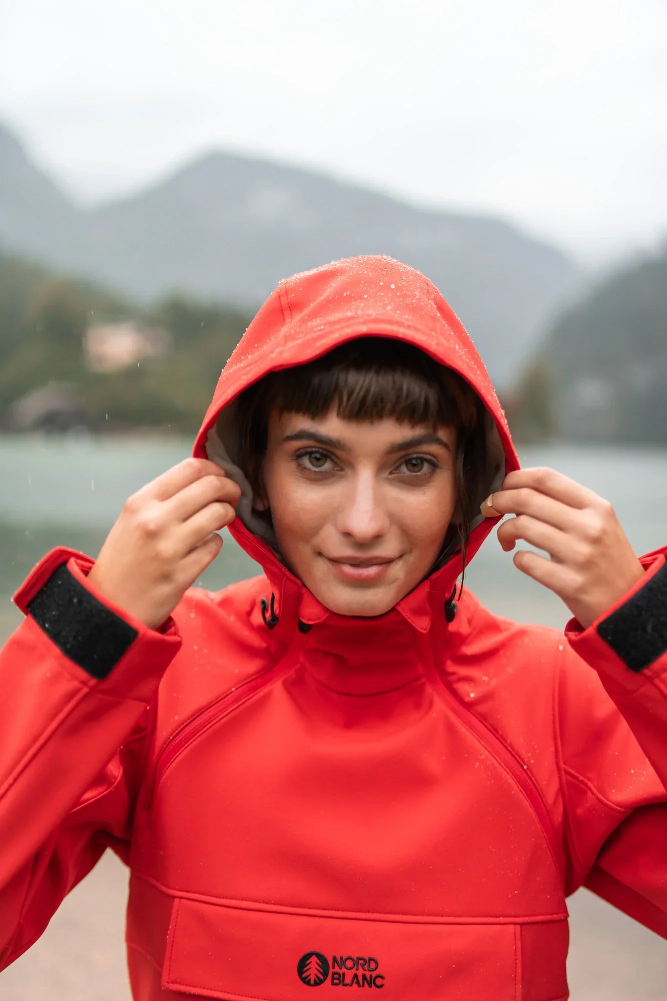 Softshell-Anorak mit Fleece Damen - FEMININE rot-3