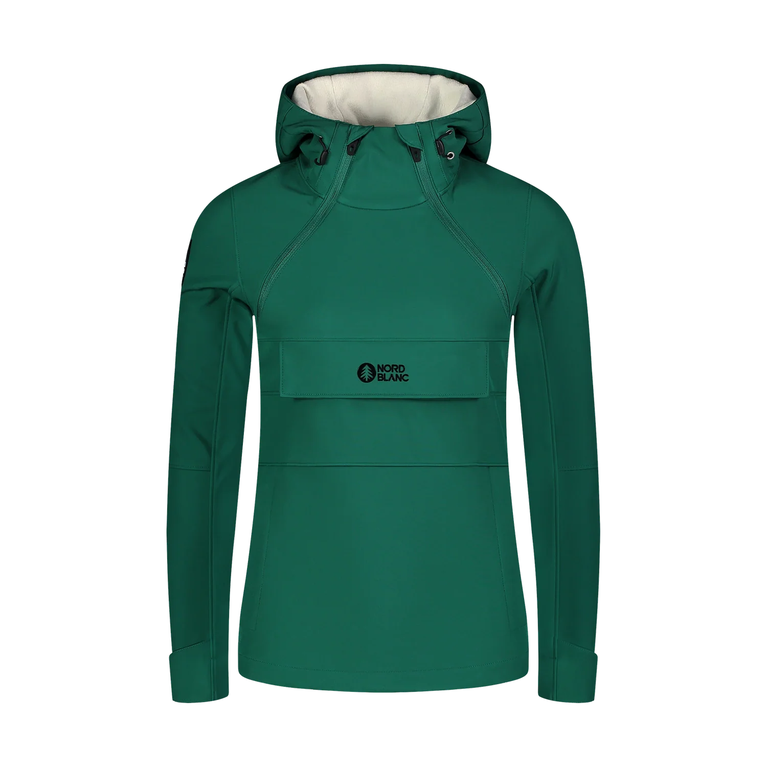 Softshell-Anorak mit Fleece Damen - FEMININE grün