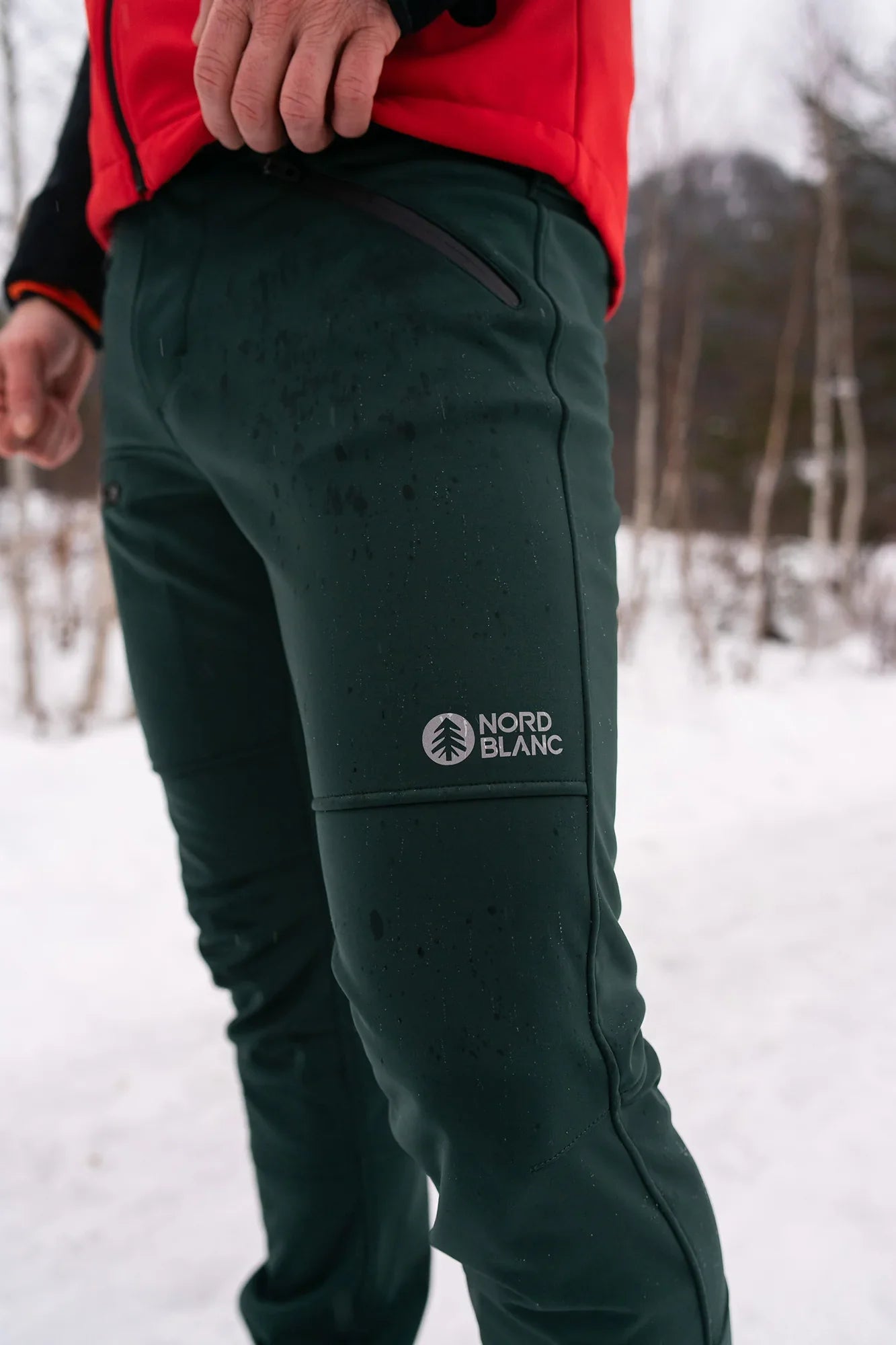 Fleece Gefüttert Softshellhose Herren - ENERGIZE grün-4