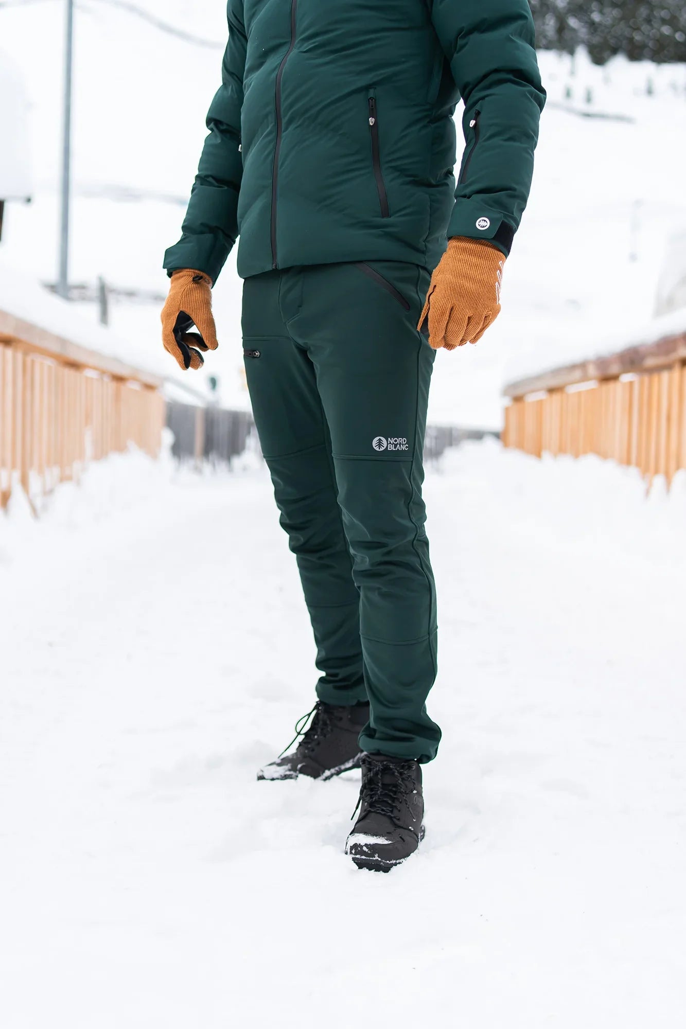 Fleece Gefüttert Softshellhose Herren - ENERGIZE grün-6