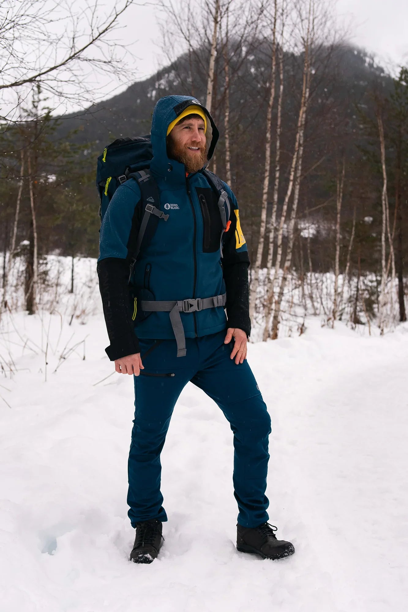 Fleece Gefüttert Softshellhose Herren - ENERGIZE blau-4