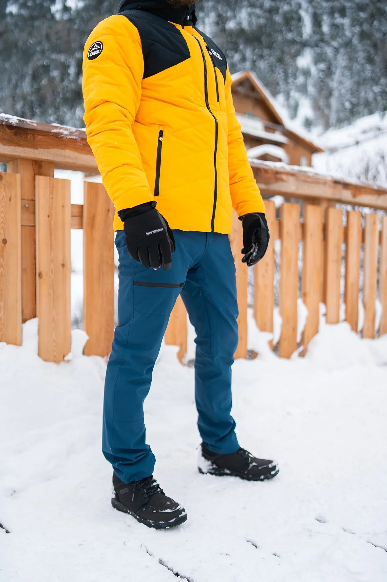 Zateplené nepromokavé outdoorové kalhoty pánské - ZESTILY tmavě modré-4