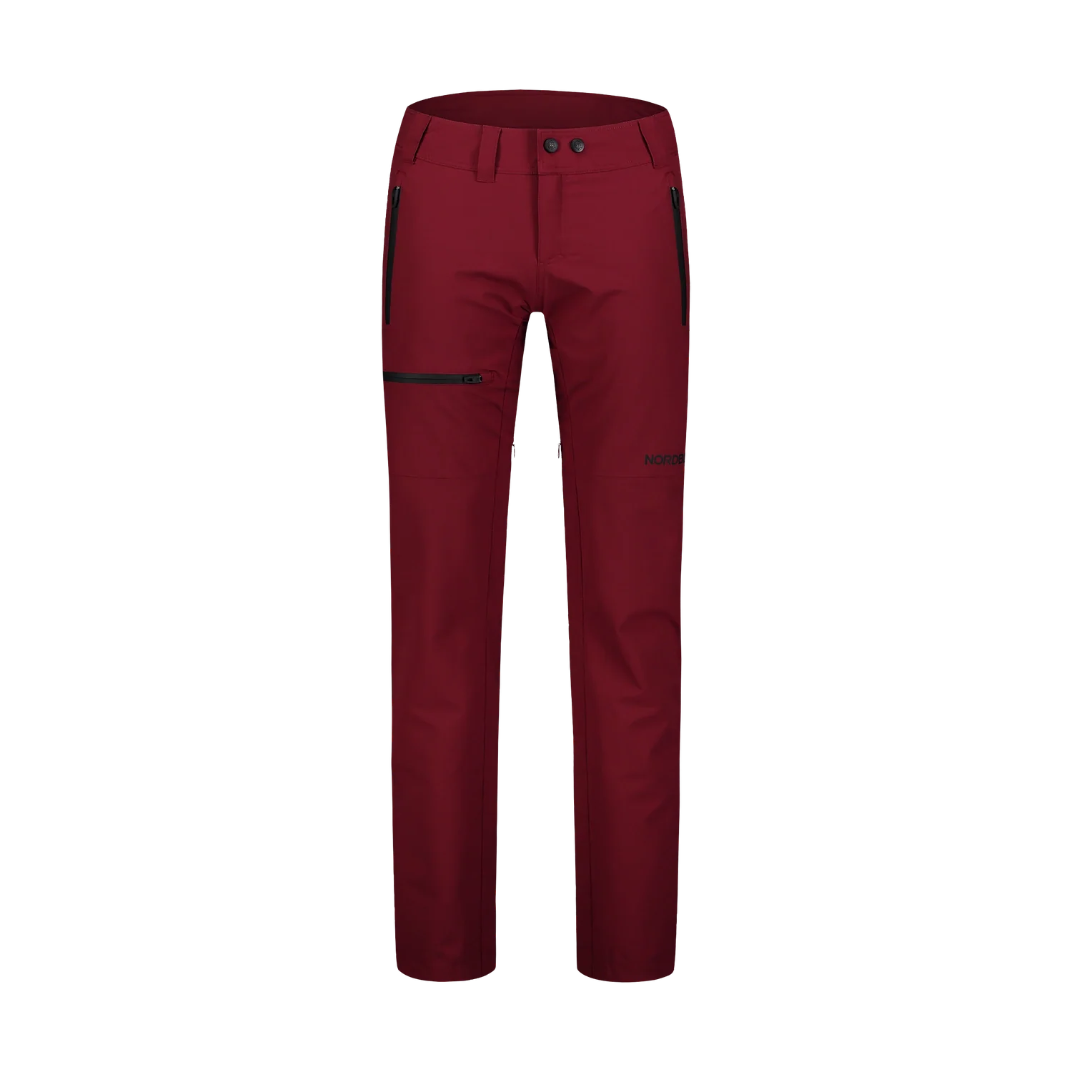 Outdoor waterproof pants with fleece women's - PEACEFUL wine red-1